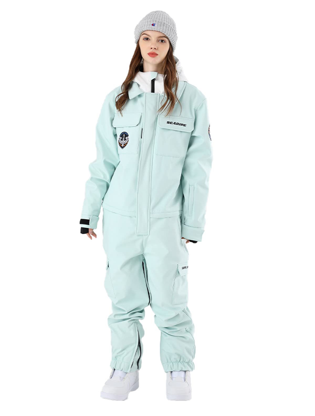 Women's & Men's Insulated Waterproof Ski Suits - Winter Warm One-Piece Snowsuit Coveralls for Skiing & Snowboarding | Perfect for Snow Sports & Outdoor Winter Activities