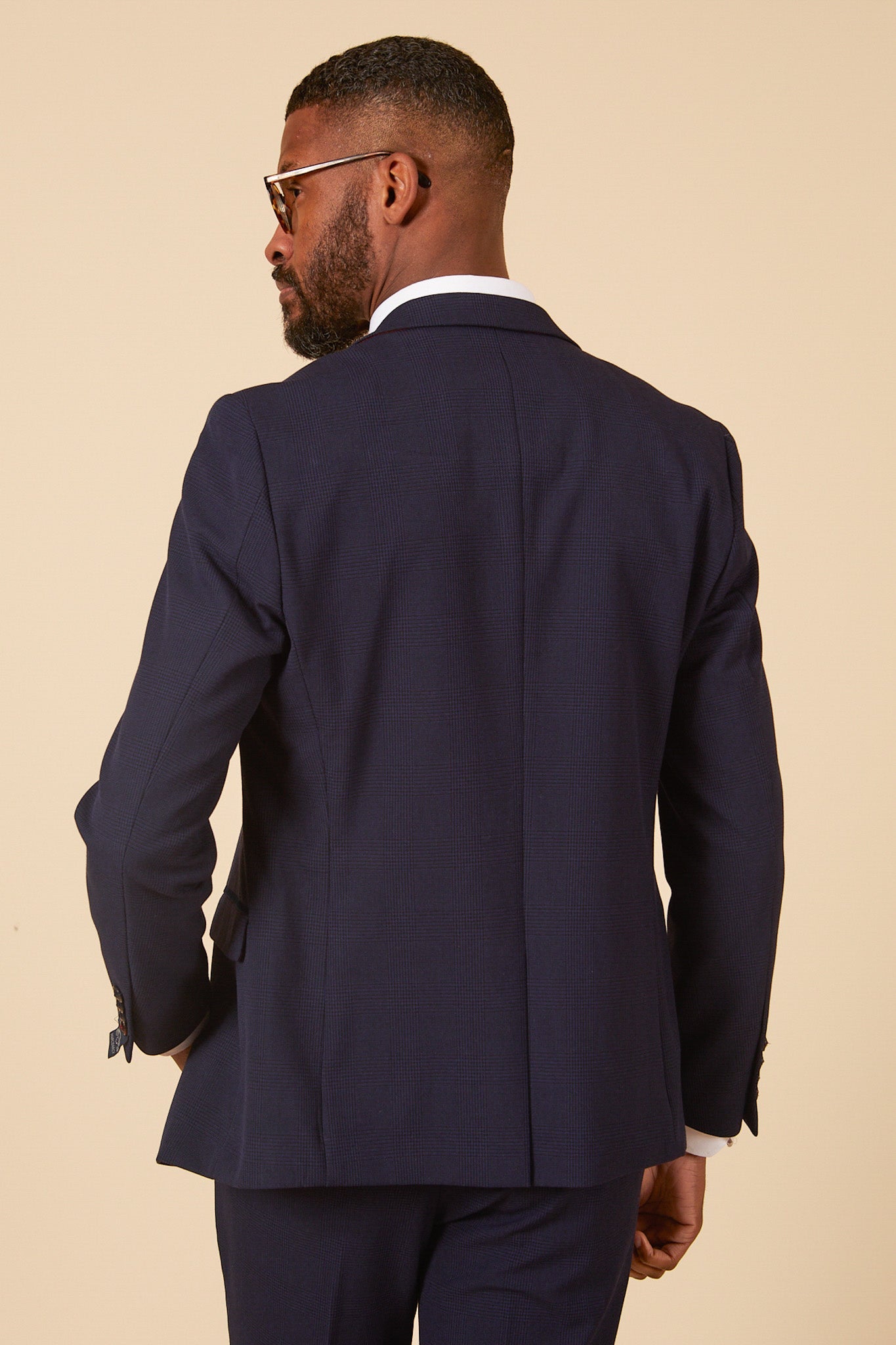 Official West Ham United Club Suit | Bromley Navy Check Suit for Men - Perfect for Match Days, Weddings & Formal Events