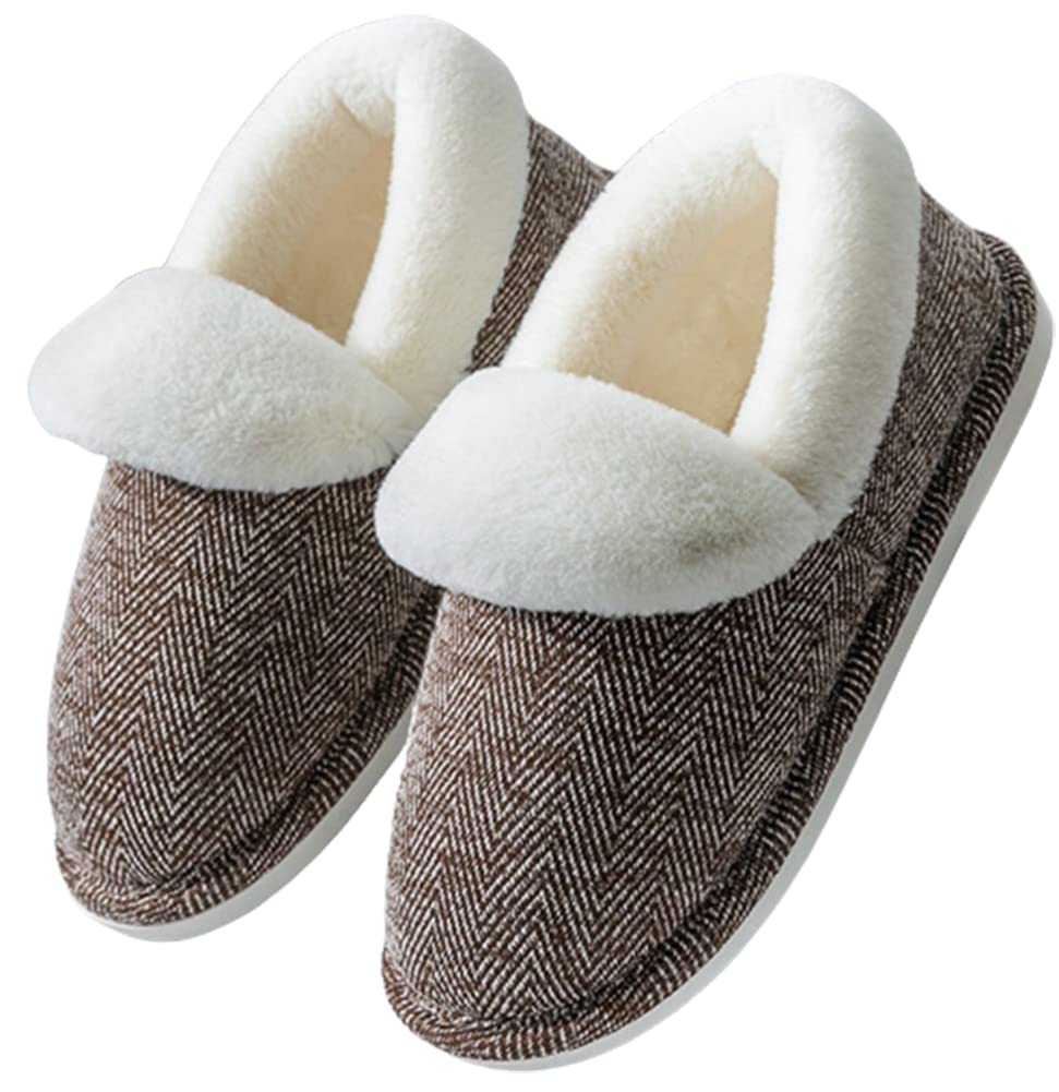 Women's Warm Fuzzy Plush Slippers - Soft Cotton Indoor/Outdoor House Shoes for Women & Girls - Perfect for Home, Office, and Winter Comfort