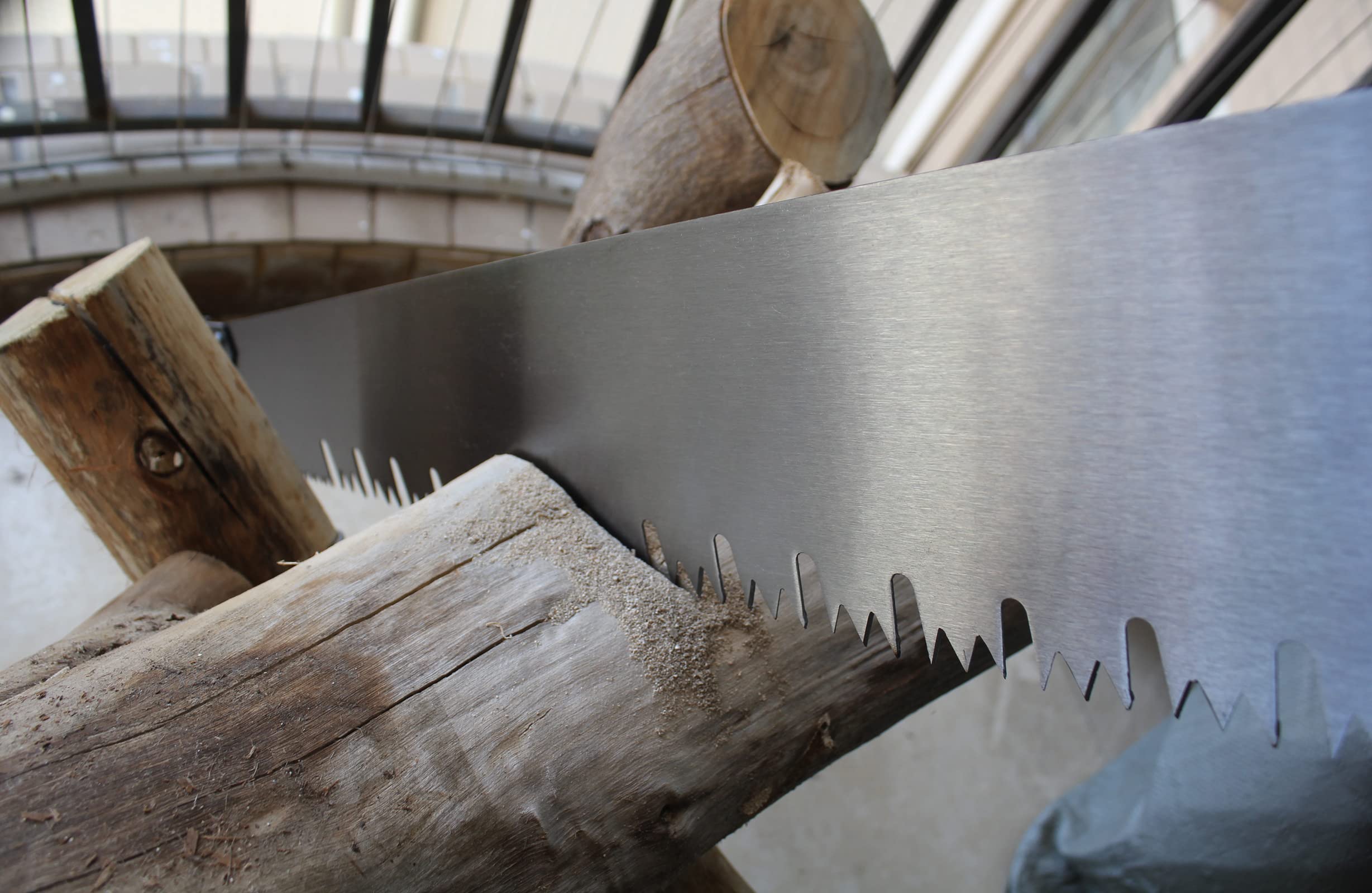 3' One Man Crosscut Saw - Heavy Duty Logging Tool for Wood Cutting, Tree Trimming & Firewood Preparation | Perfect for Forestry, Camping & DIY Projects