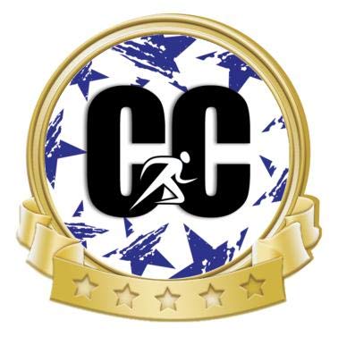 Premium Gold Cross Country Pins with Blue Stars - Crown Awards Champion Banner Pin for Runners, Athletes & Coaches - Perfect for Tournaments, Team Gifts & Sports Memorabilia