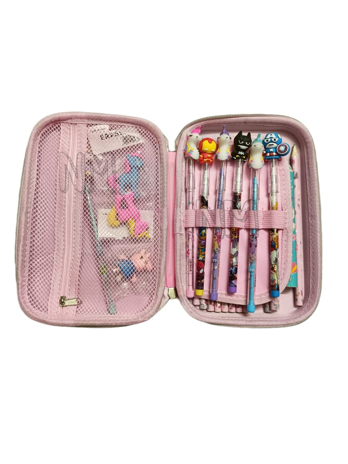 Lalji Creations Pig-Themed Hard Case Pencil Box for Kids - Large Multifunctional School Supply Organizer with Durable Hardtop, Perfect for Classroom, Homework & Art Supplies Storage (Cute Pig Design)