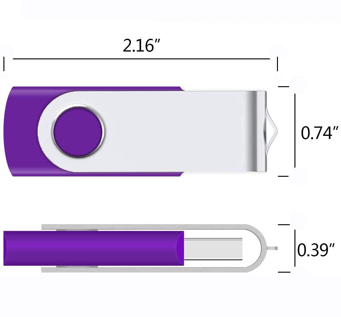 EASTBULL 8GB USB Flash Drive 20Pack - Bulk USB 2.0 Memory Sticks for Office & School