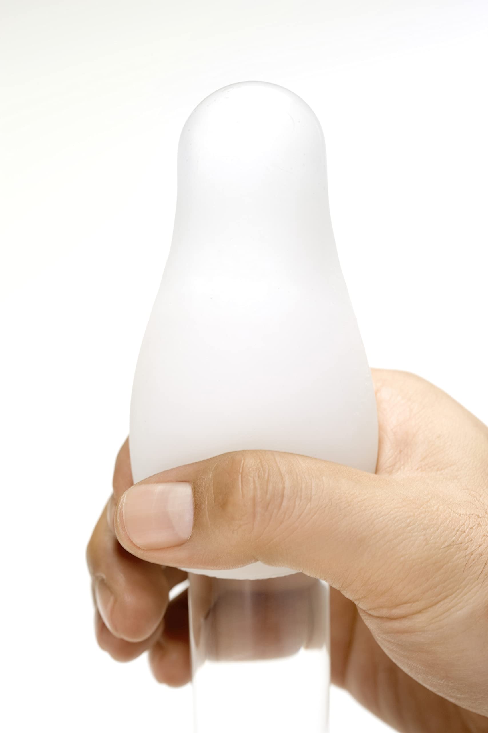 Tenga Easy Beat Egg Male Masturbator - Reusable Silicone Masturbation Toy for Men, Discreet Personal Pleasure Device (Thunder White) - Perfect for Solo Play, Travel & Discreet Storage