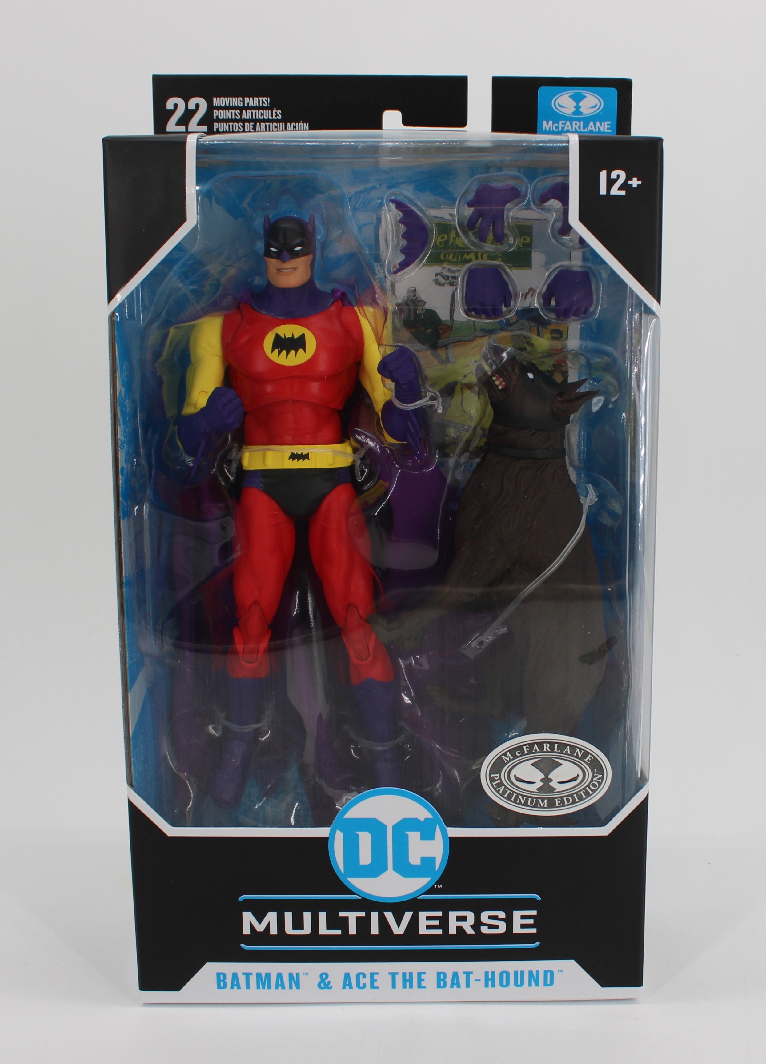 Batman & Ace the Bat Hound Silver Age Platinum Edition Action Figure - DC Multiverse Collectible by McFarlane Toys for Display & Superhero Fans