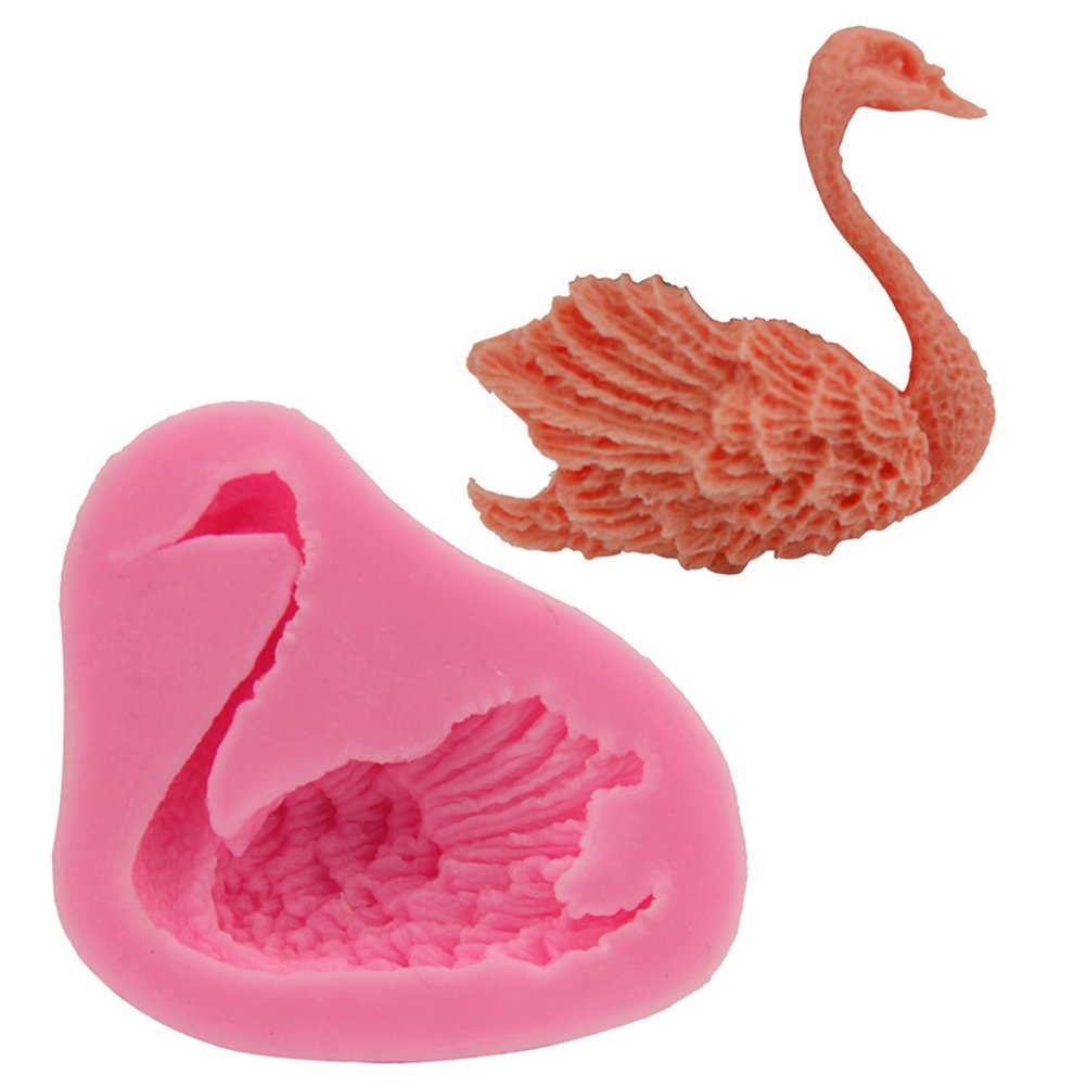 Premium Silicone Fondant Molds for Cake Decorating - Swan Design Polymer Clay Molds for DIY Baking, Candy Making & Home Crafts - Perfect for Wedding Cakes, Birthday Parties & Creative Projects