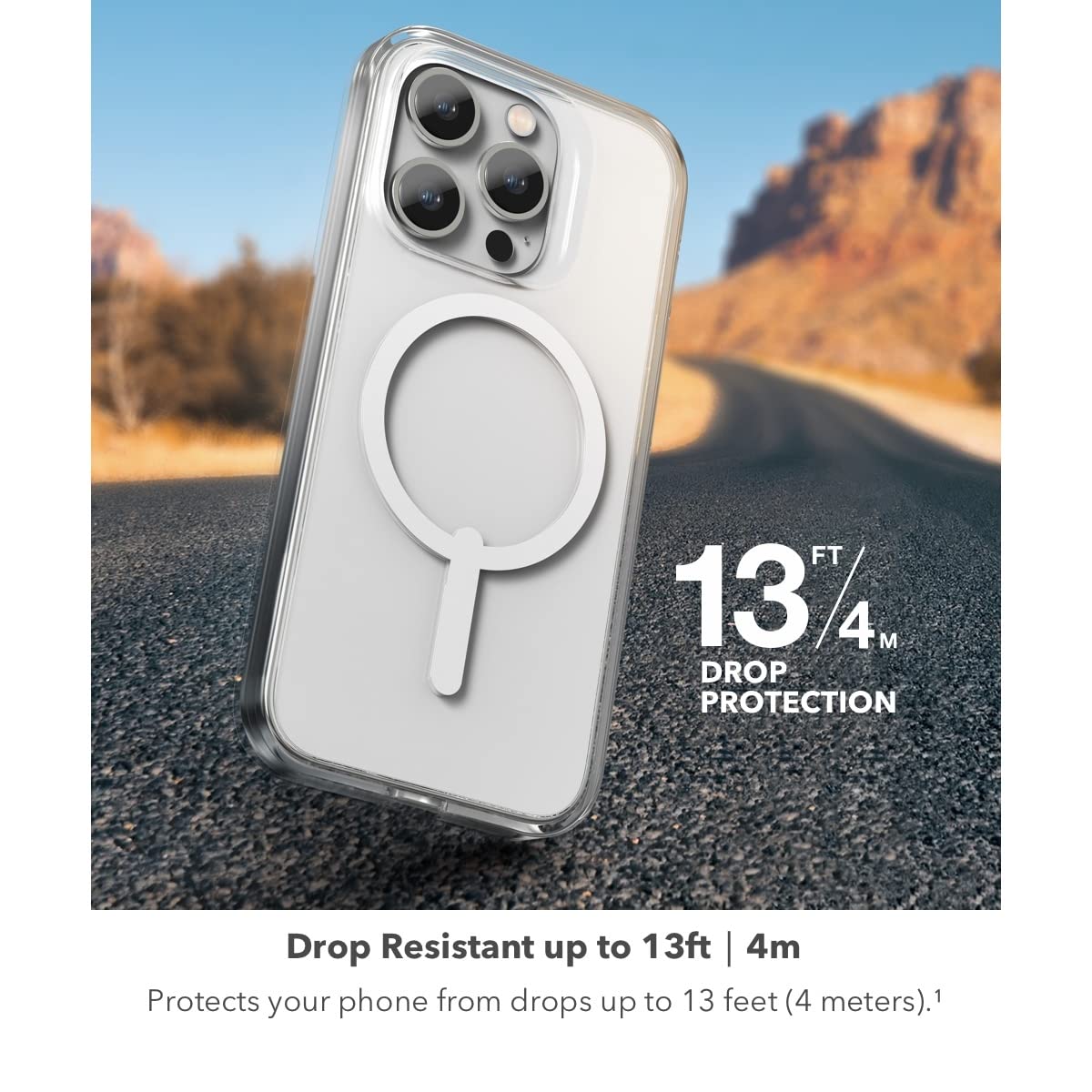 ZAGG Gear 4 Crystal Palace Snap D30 Protective Case for iPhone 14 Pro Max - Slim, Lightweight, Shockproof, MagSafe Compatible, Magnetic, Wireless Charging, Clear | Perfect for Everyday Protection & Wireless Charging Convenience