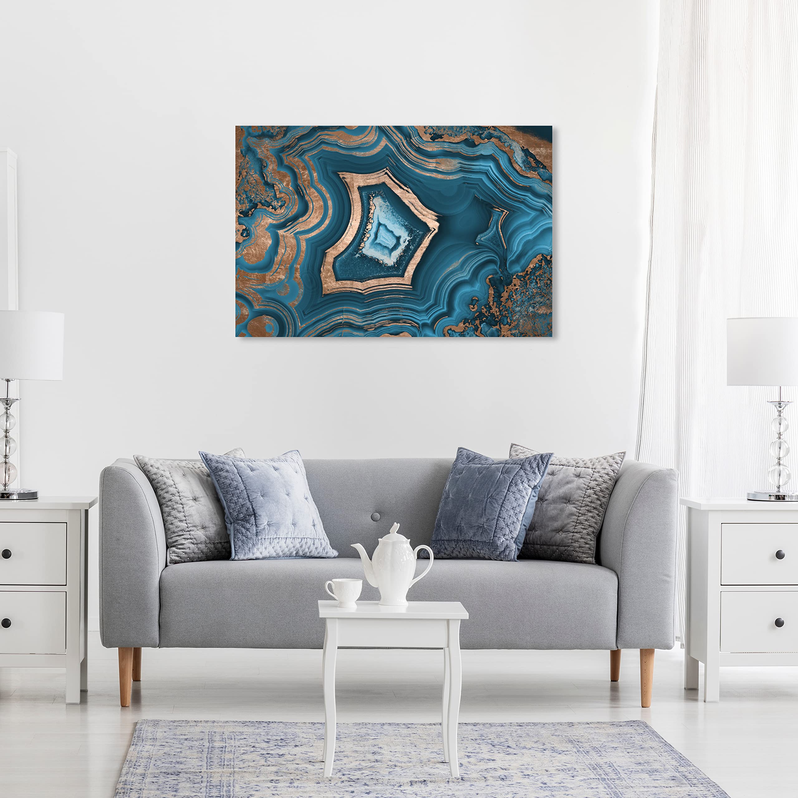 Abstract Wall Art Canvas Prints 'Dreaming About You Geode' - Modern Home Decor for Living Room, Bedroom & Office