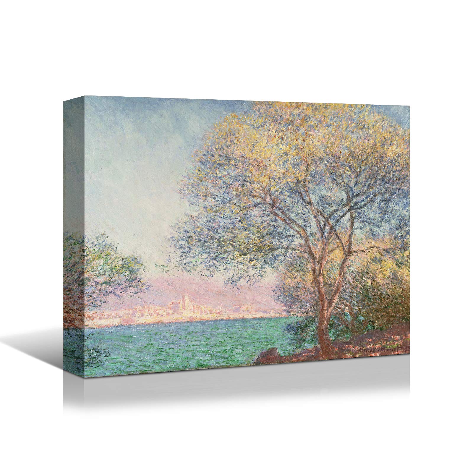 Looife Monet Oil Painting Canvas Wall Art - 24x20 Inch Famous Tree by the Lake Art Reproduction, Giclee Print, Home & Office Decor - Perfect for Living Room, Bedroom, or Gallery Wall Display