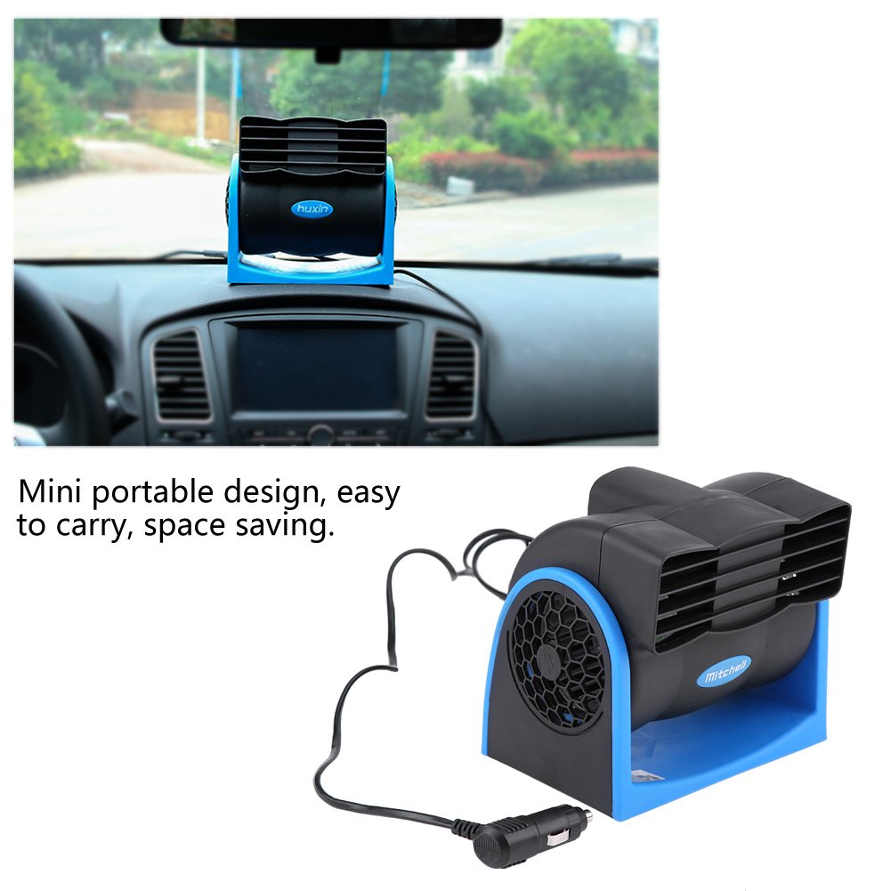 Auto Car Vehicle Air Fan Cooler - DC 12V ABS Electric Cooling Fan, Mini, Adjustable Speed, Silent Air Cooler, Universal for Cars, Trucks, and RVs