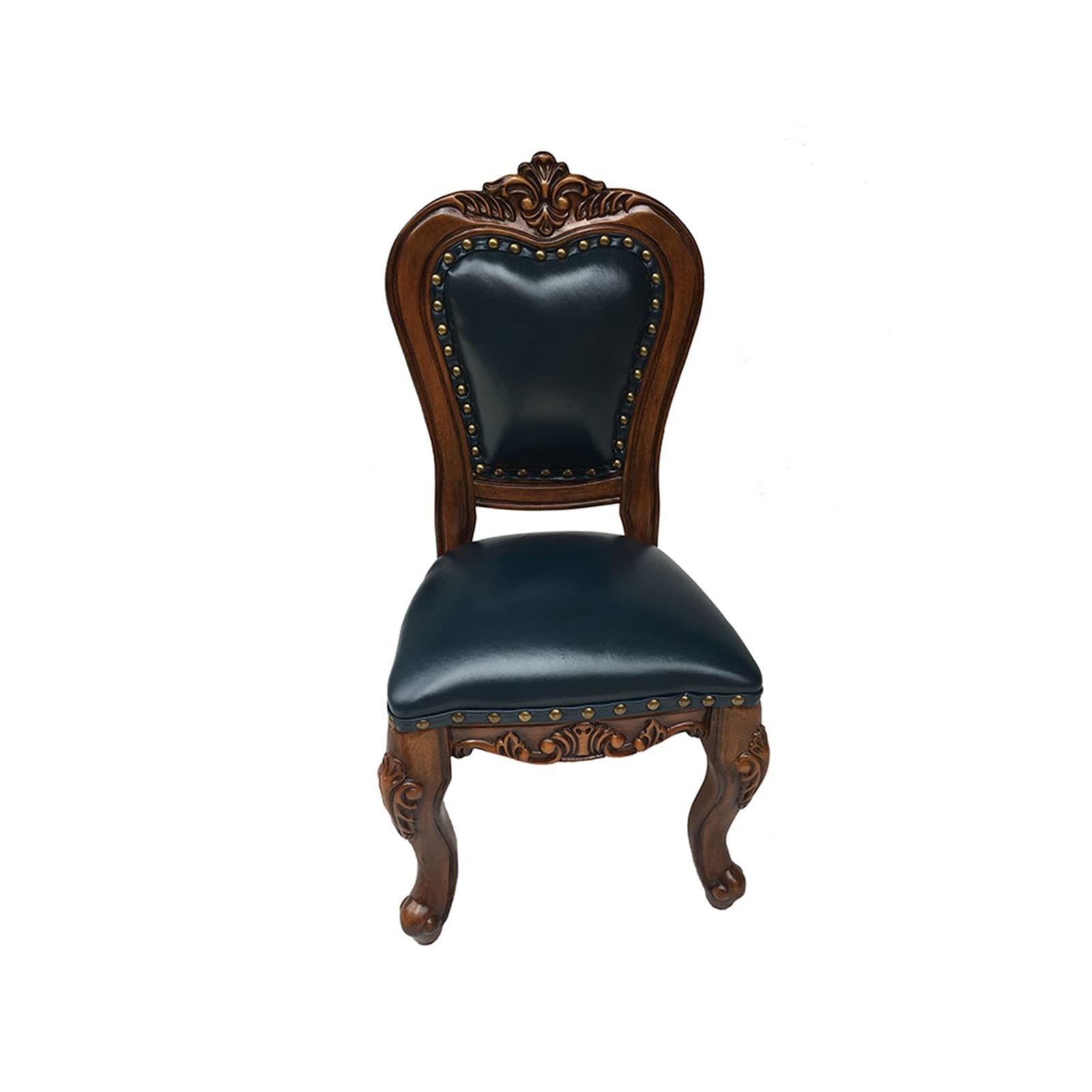 Genuine Leather Backrest Makeup Chair - Vanity Stool, Dressing Bench, Piano Stool, Dining Desk Stool, Garden Footstool (Blue) - Perfect for Bedroom Vanity, Salon, Music Room & Outdoor Decor