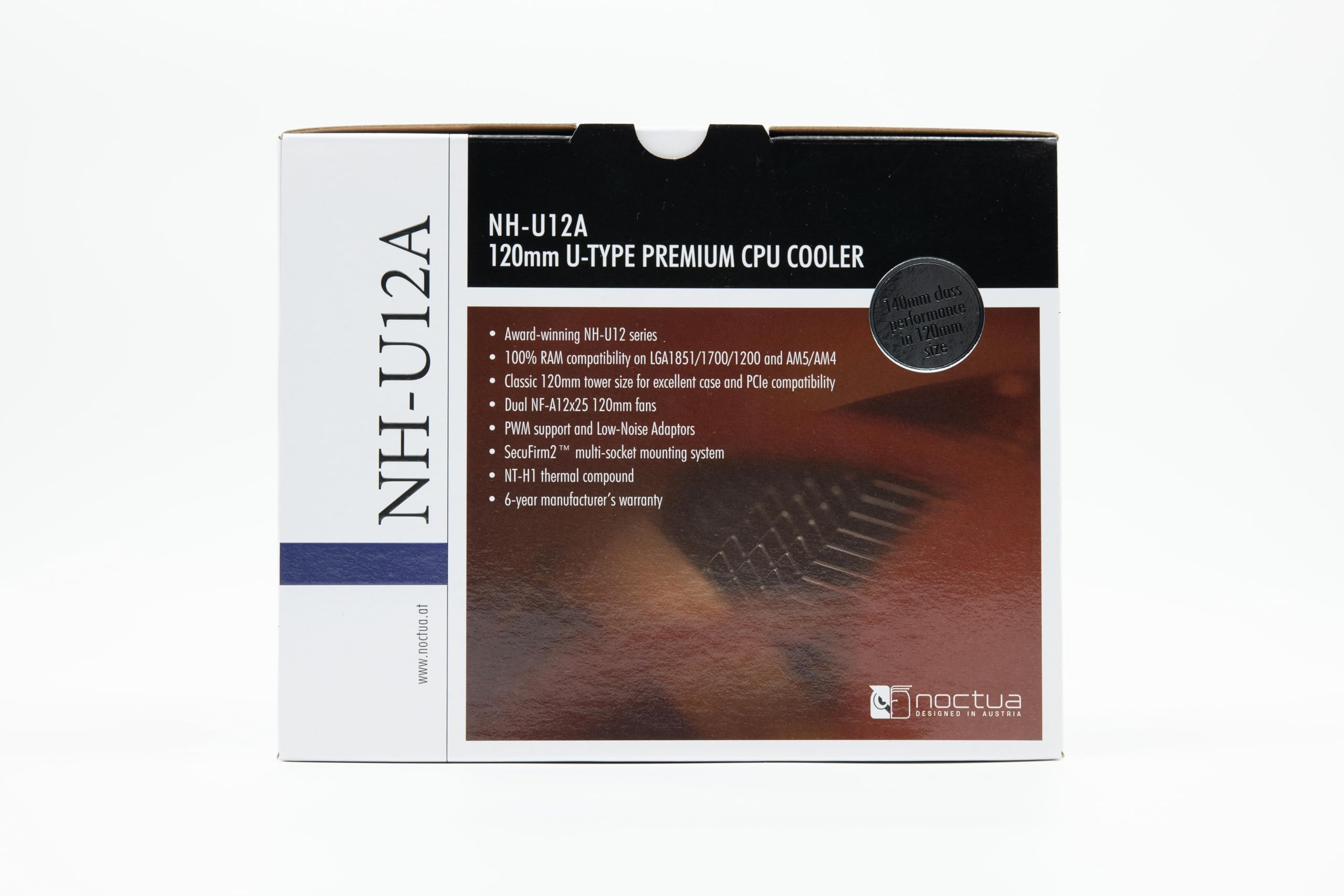 Noctua NH-U12A Premium CPU Cooler with High-Performance NF-A12x25 PWM Fans (120mm, Brown) - Ultra Quiet Cooling for Gaming PC, Workstation & Overclocking