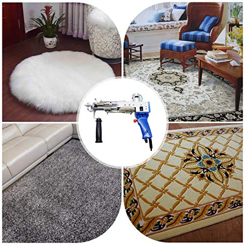 Electric & Manual Loop Pile Tufting Gun - Handheld Carpet Weaving Machine for DIY Rugs, Home Decor & Craft Projects | Cut Pile Rug Making Tool for Beginners & Professionals