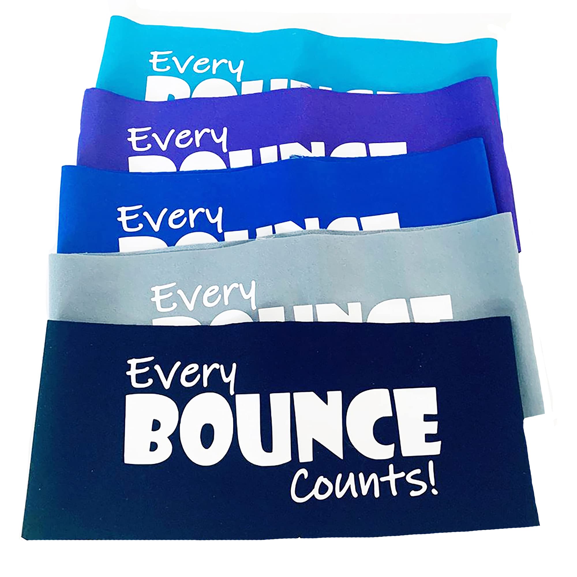 5 Pack Unisex Kids Headbands for Bounce House & Trampoline Parties - Multi-Blue Athletic Headgear for Birthday Party Favors & Active Play - Perfect for Sports, Gym, and Outdoor Activities