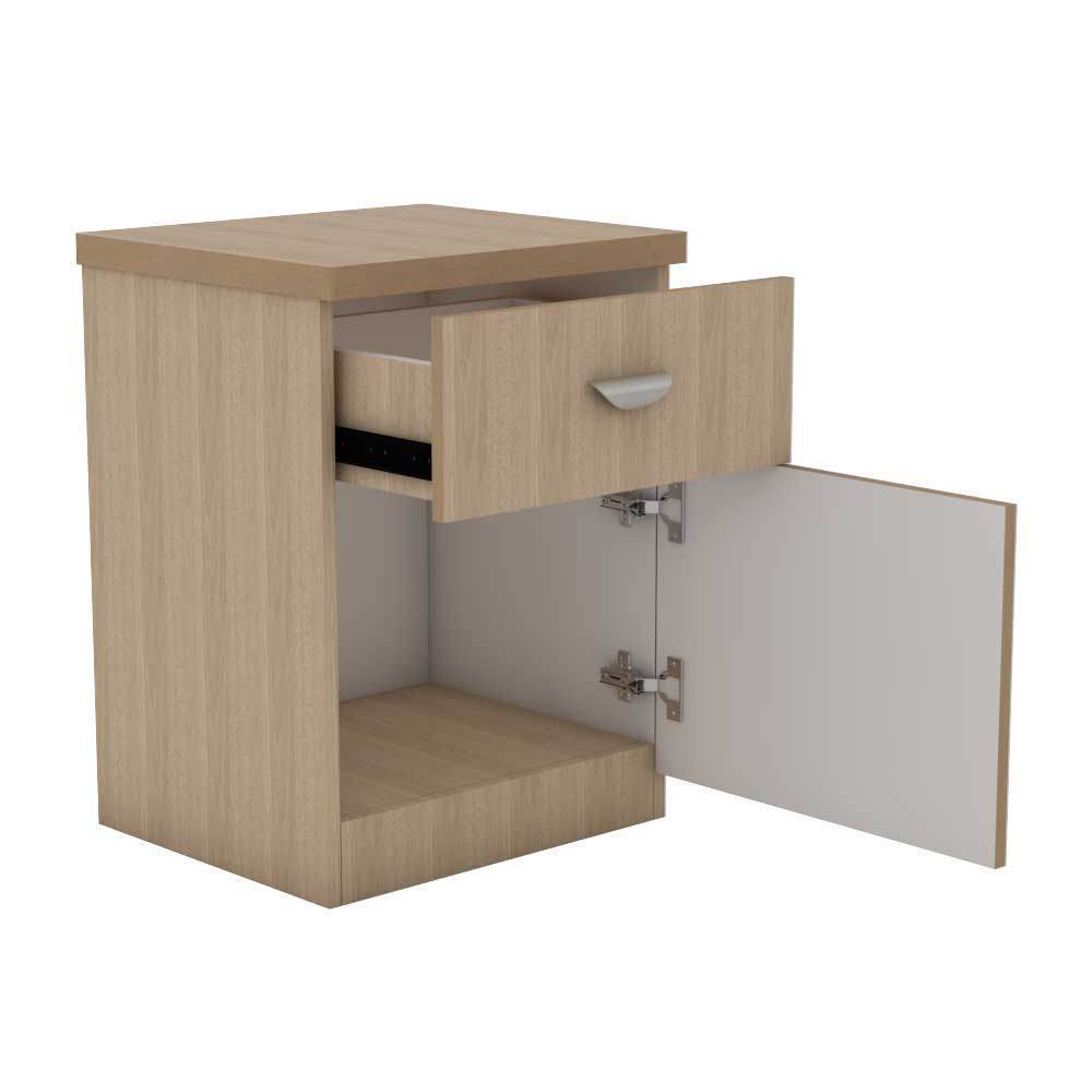 Modern Nightstand with USB Ports - Wooden Bedside Table with Drawer for Bedroom, Living Room, and Office - Perfect for Storing Books, Lamps, and Essentials