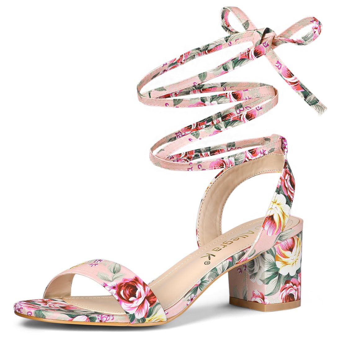Allegra K Women's Block Heel Sandals - Lace Up Heels for Women | Comfortable & Stylish Summer Shoes for Weddings, Parties & Office Wear