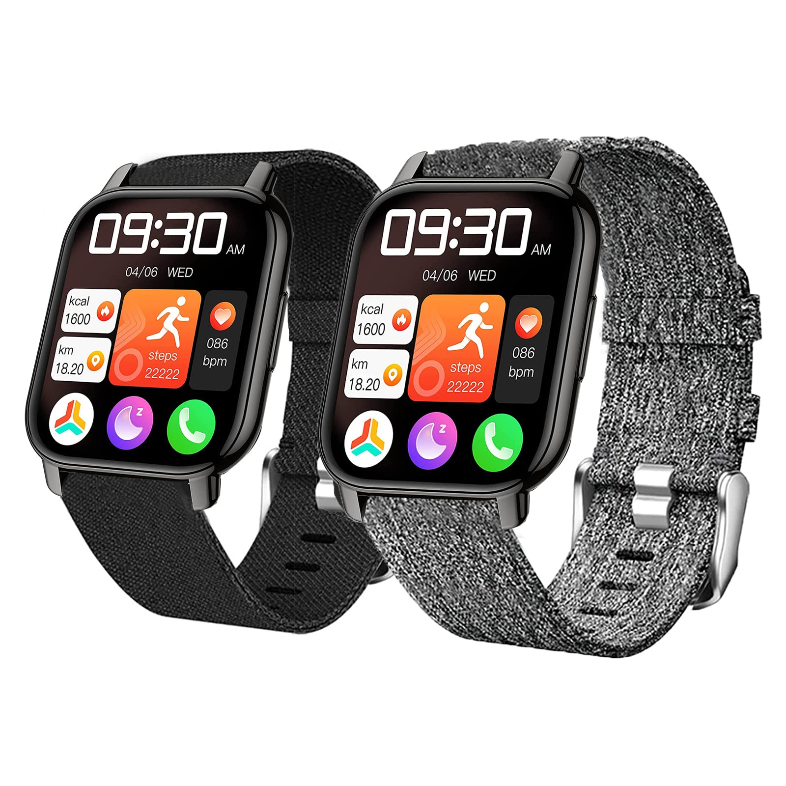 Popglory P66 Smart Watch Band - Breathable Nylon Strap for MorePro H56/Kimnix T99 - Gym & Daily Use