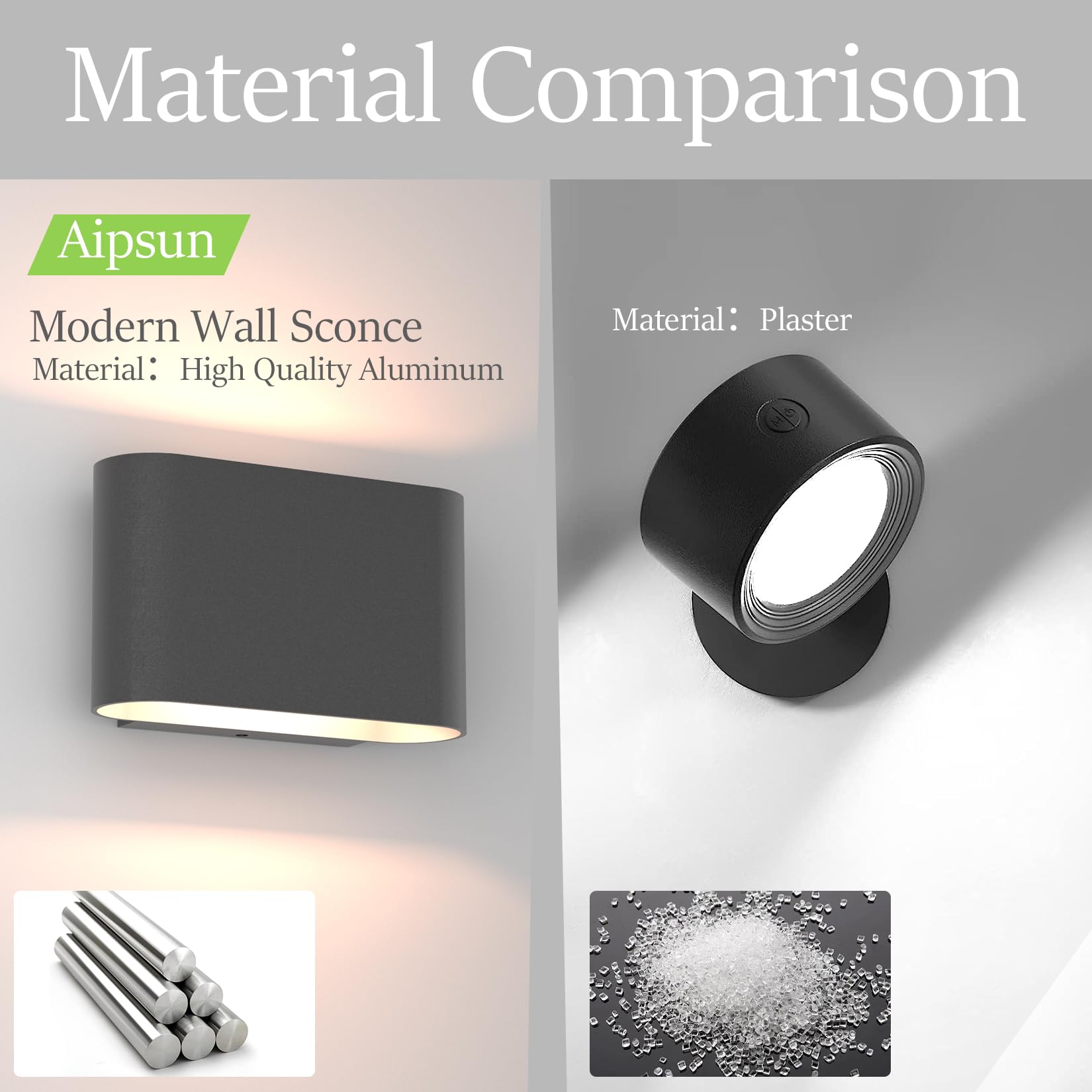 Aipsun Black LED Wall Sconces 1 Pack - Modern Hardwired Up/Down Wall Lights for Living Room, Bedroom, Hallway - Warm White 3000K with G9 Bulbs - Perfect for Ambient Lighting and Home Decor