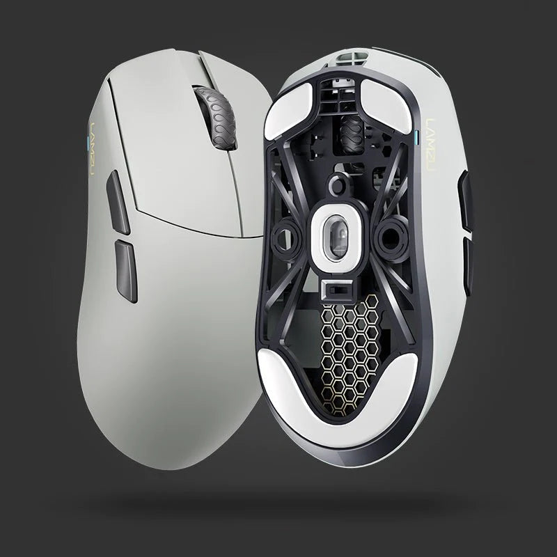 Lamzu Maya Wireless Gaming Mouse - Cloud Grey (4K Compatible) - Lightweight Ergonomic Design for FPS, MOBA, and PC Gaming