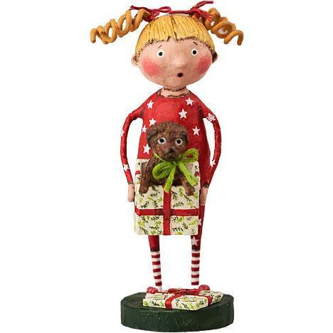 Lori Mitchell Christmas Pup Holiday Figurine - Cute Dog Decor for Christmas Tree, Mantel & Holiday Home Decorations