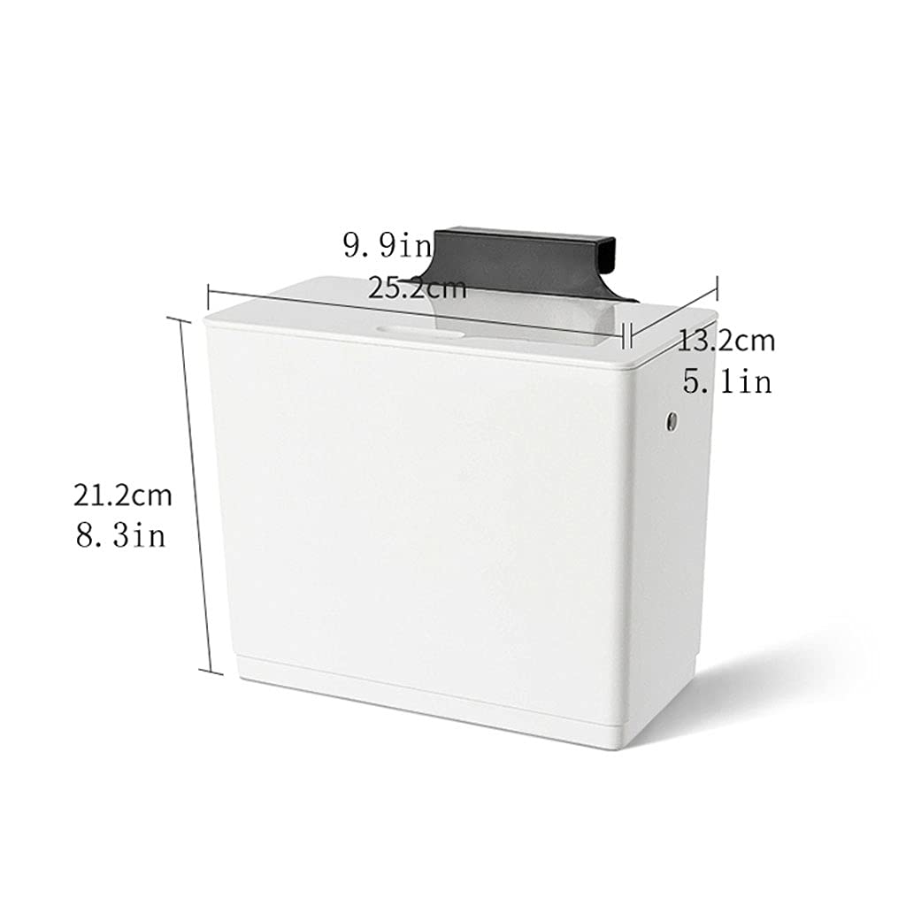TOMYEUS Hanging Trash Can - Wall Mounted Kitchen & Bathroom Garbage Bin with Cabinet Door Storage - Space Saving Waste Bin for Home, Office, and RV Use