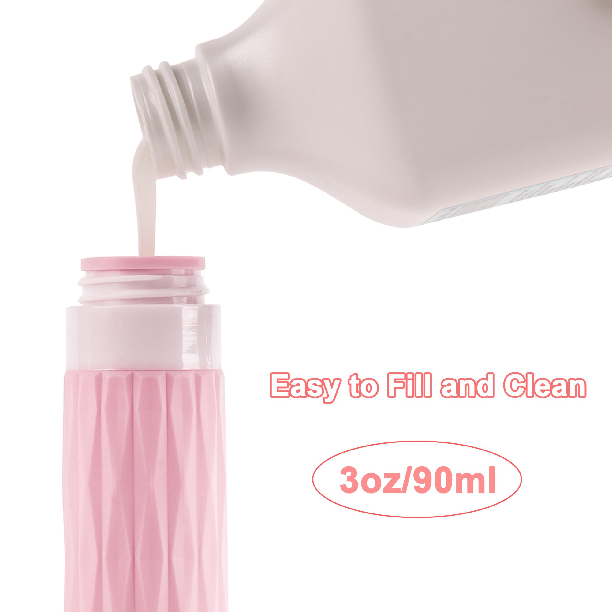 TSA Approved 3oz Travel Bottles for Toiletries - Leakproof & Refillable Silicone Containers for Shampoo, Conditioner & Cosmetics (Colorful Set) - Perfect for Air Travel, Gym & Vacation Essentials