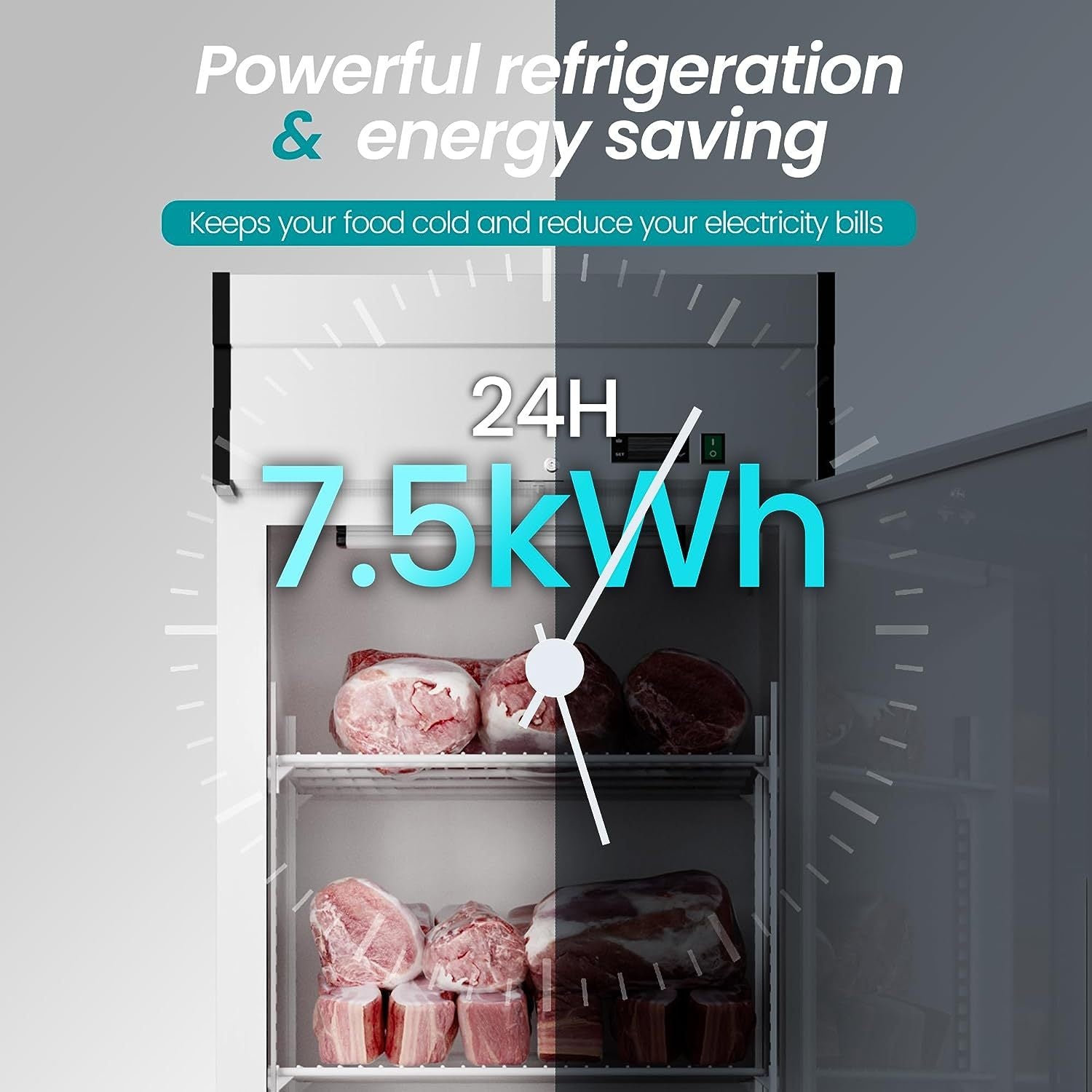 27'W Commercial Freezer Refrigerator - 23 Cu. Ft Capacity with Dynamic Cooling & OmniSmart Temperature Control - Perfect for Restaurants, Grocery Stores & Food Service Businesses