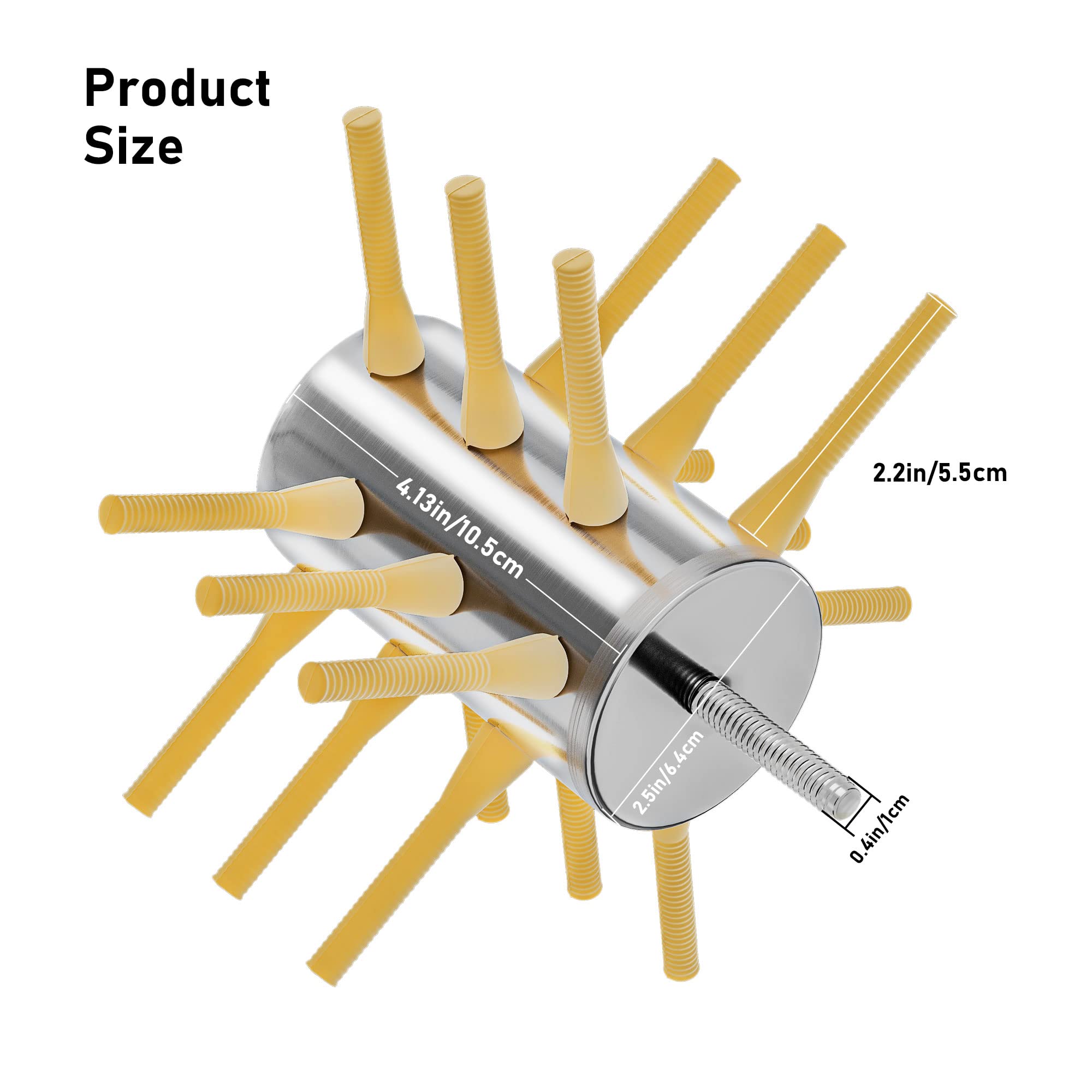 Stainless Steel 18-Finger Chicken Plucker Drill Attachment - Feather Remover Machine for Small Chickens, Quails & Pigeons | Perfect for Home Poultry Processing & Small Farm Use