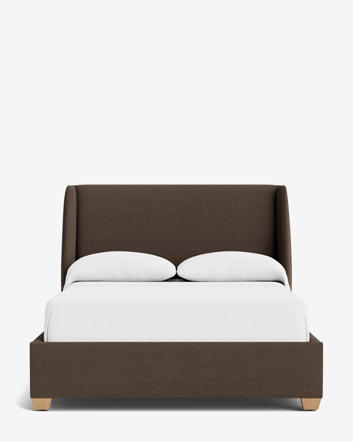 Walt Bed Low Headboard - Modern Minimalist Bed Frame for Small Spaces - Perfect for Apartments, Dorms & Guest Rooms