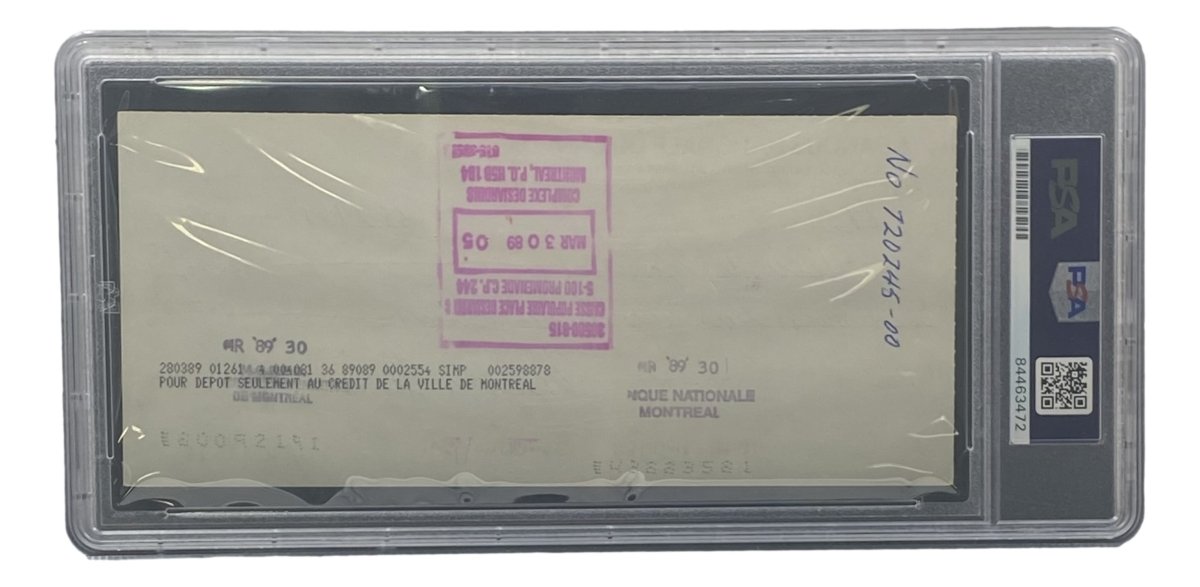 Authentic Maurice Richard Signed Montreal Canadiens Hockey Memorabilia - PSA/DNA Certified #67 Bank Check - Perfect for NHL Collectors, Hockey Fans & Sports Memorabilia Displays