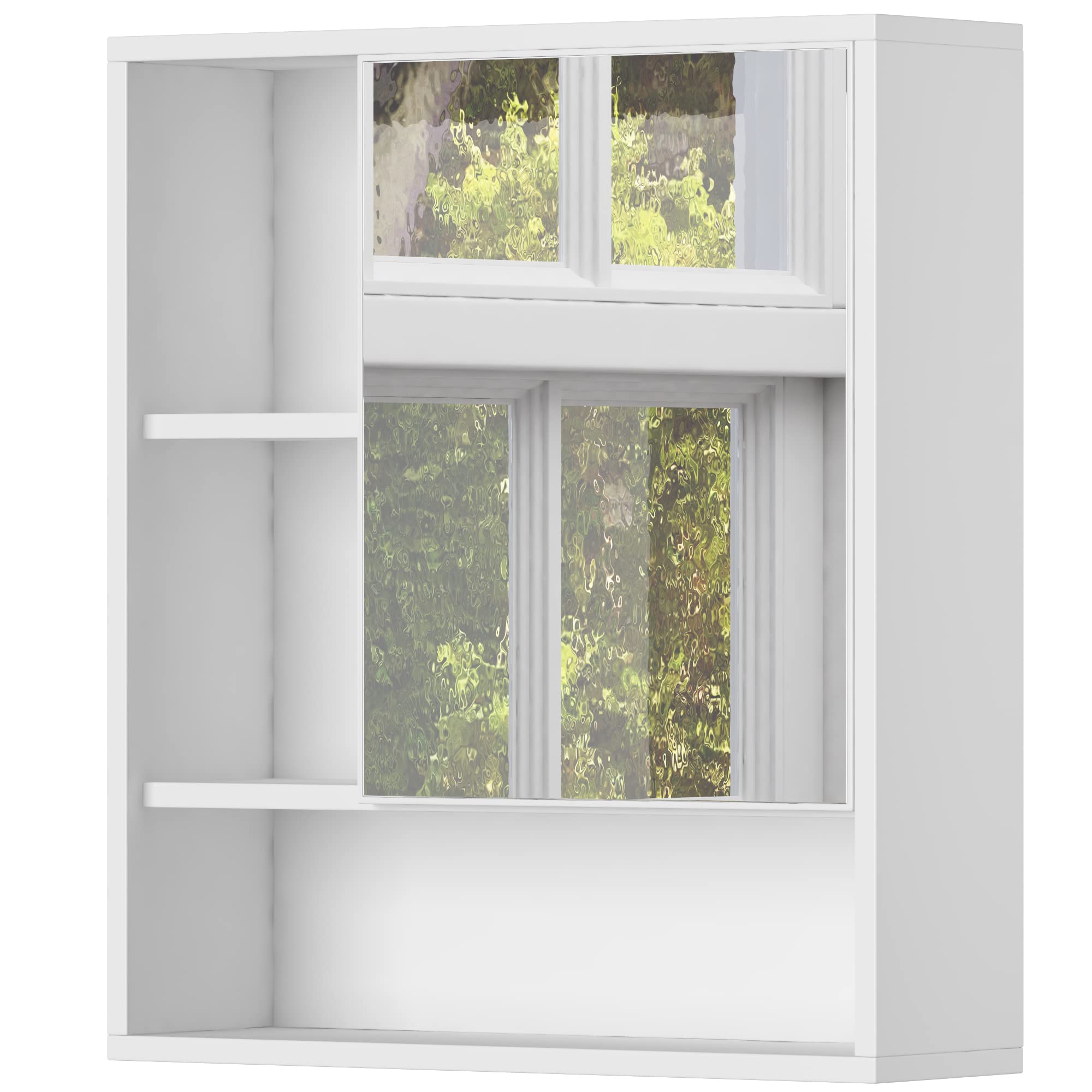 ChooChoo White Bathroom Wall Mirror Medicine Cabinet - Single Door with Adjustable Shelf, Space-Saving Over-The-Toilet Storage Organizer for Bathroom Essentials | Perfect for Small Bathrooms, Powder Rooms & Apartment Living