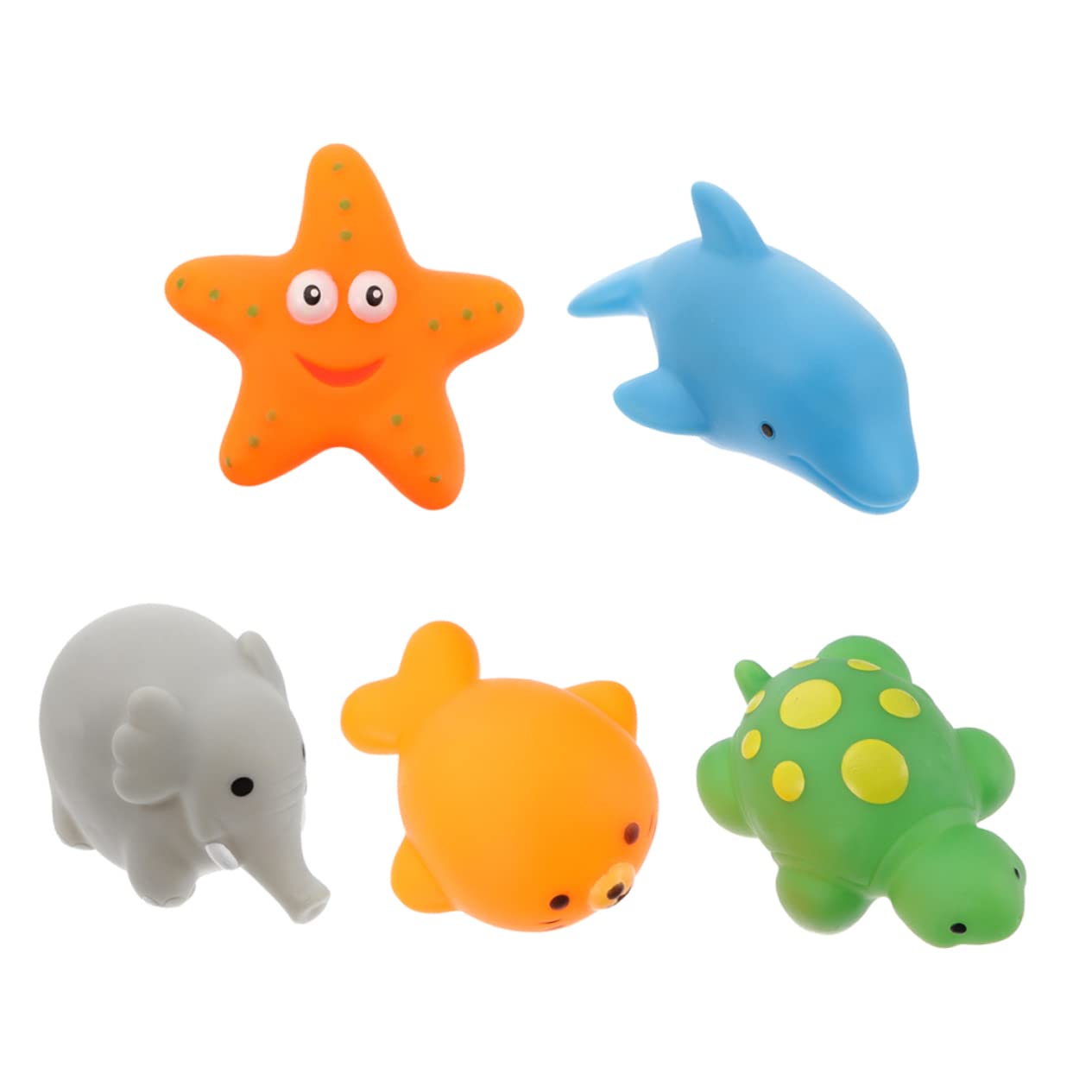 DRESSOOS 5-Piece Bath Toys Set - Light Up Floating Vinyl Bathtub Toy Holder Basket for Kids | Fun Bath Time & Pool Play Accessories