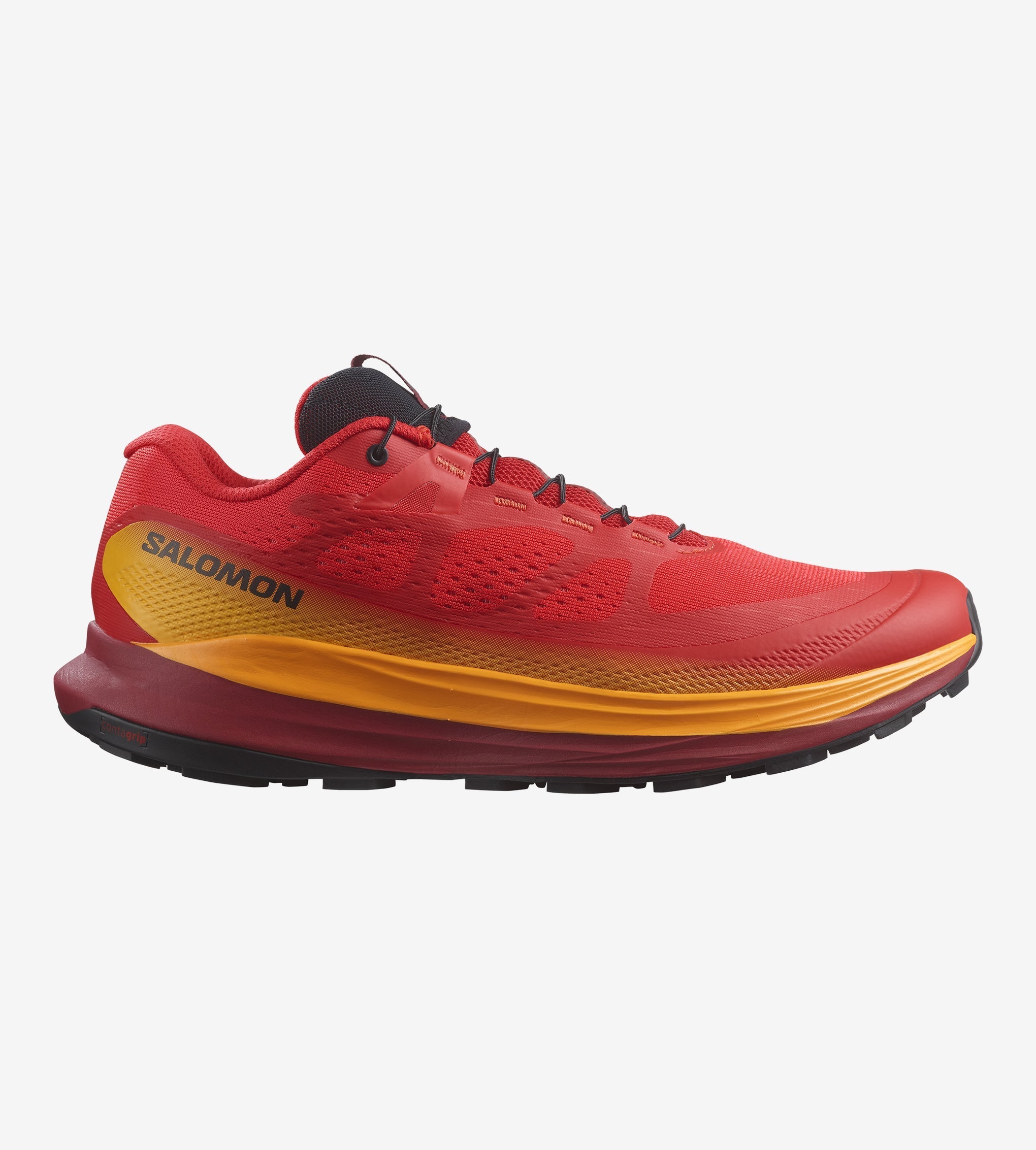 Salomon Ultra Glide 2 Trail Running Shoes for Men - High Risk Red/Zinnia/Black - Size 12 D Medium - Lightweight Hiking & Outdoor Adventure Footwear
