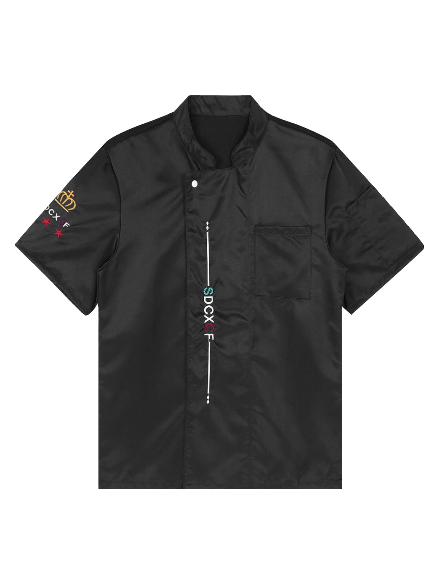 Easyforever Unisex Chef Jacket - Professional Letter Embroidery Cook Coat for Men & Women - Restaurant Kitchen Uniform Top with Breathable Fabric - Perfect for Cooking, Baking & Culinary School