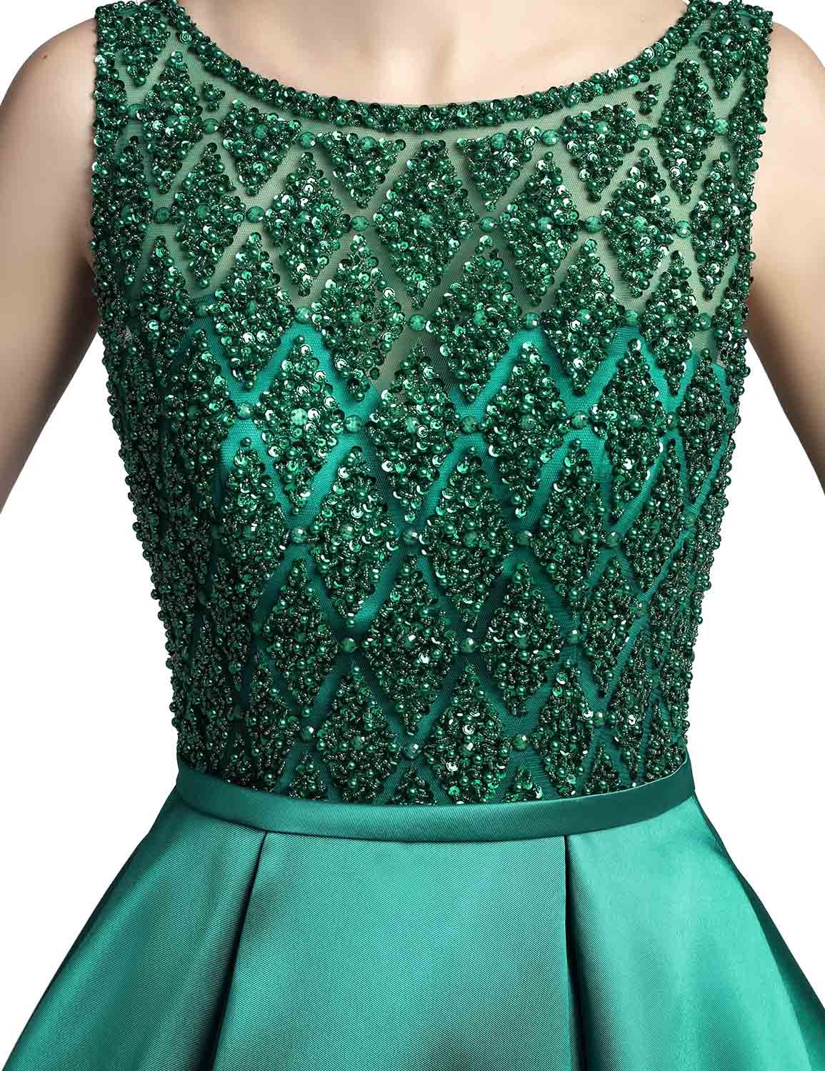 Sarahbridal Women's Elegant Long Beaded Prom Evening Dresses 2022 - Pearls Embellished Wedding Party Ball Gowns for Homecoming, Formal Events & Special Occasions