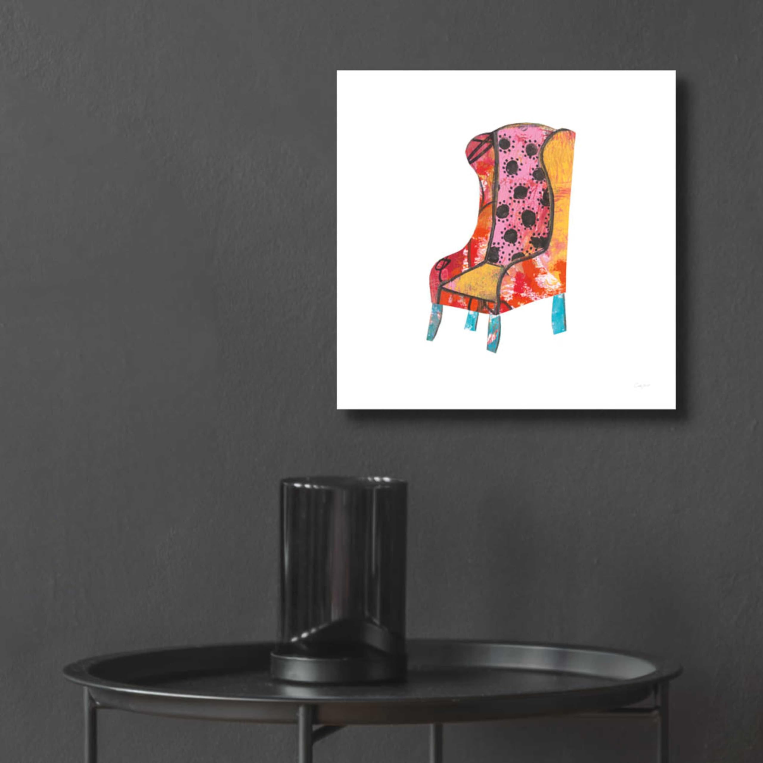 Mod Chairs IV by Courtney Prahl - 12x12 Inch Acrylic Glass Wall Art Decor, Modern Abstract Painting for Living Room, Bedroom & Office