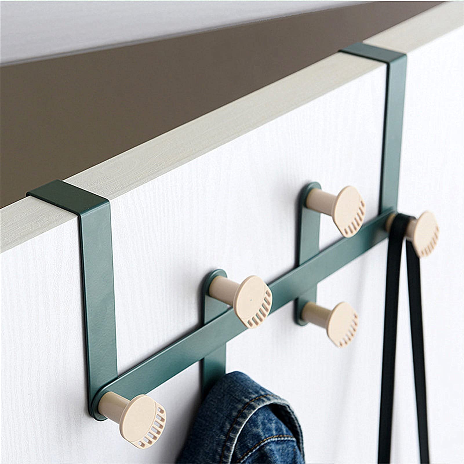 Wall Mounted Coat Rack - Space Saving Wall Hanging Organizer for Jackets, Hats, Bags & Towels - Durable White Coat Hanger for Entryway, Bathroom, Kitchen & Bedroom Storage - Perfect for Small Spaces & Home Organization
