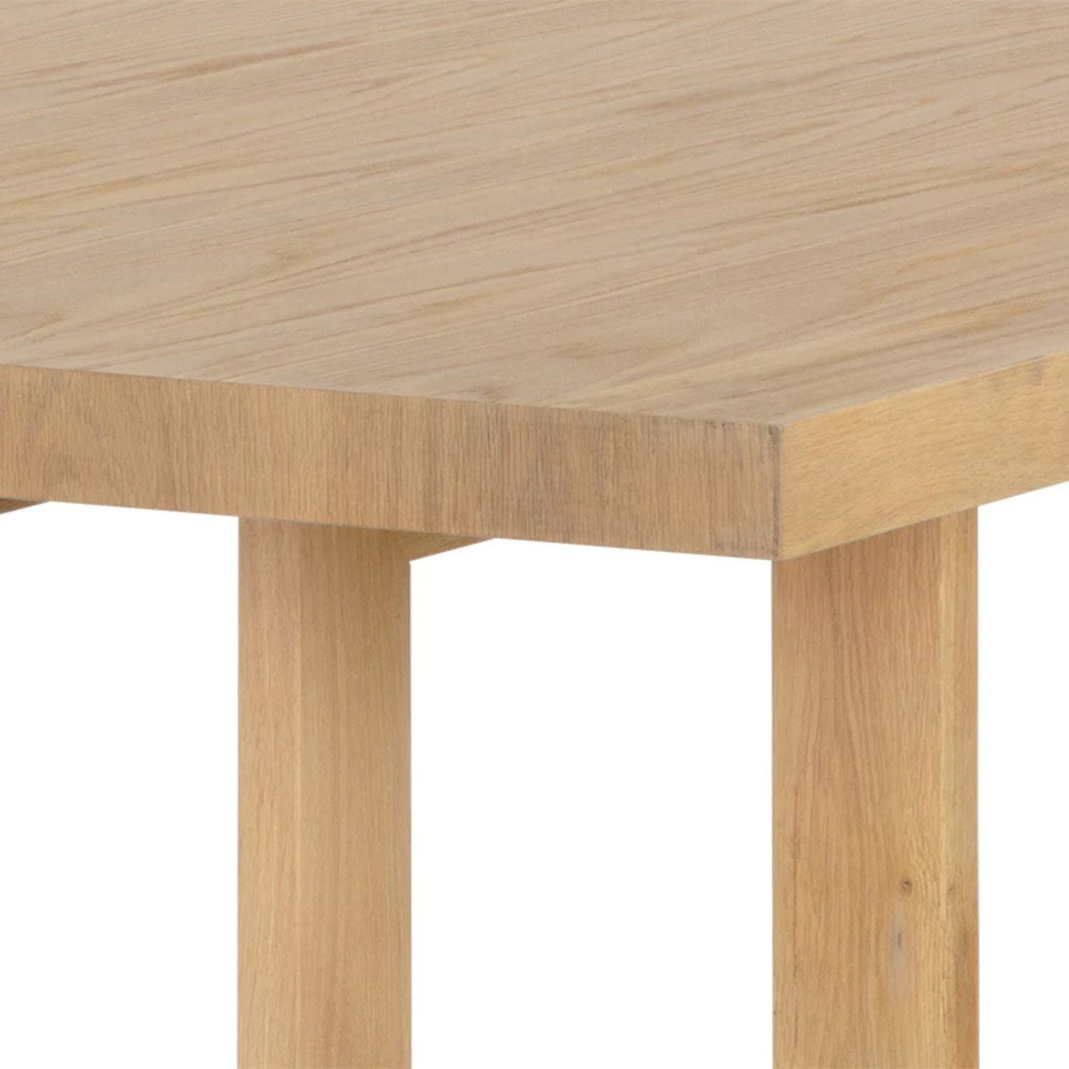 Modern Linear Rectangular Natural Wood Dining Table for Kitchen, Dining Room, and Home Office - Perfect for Family Gatherings, Dinner Parties, and Workspace