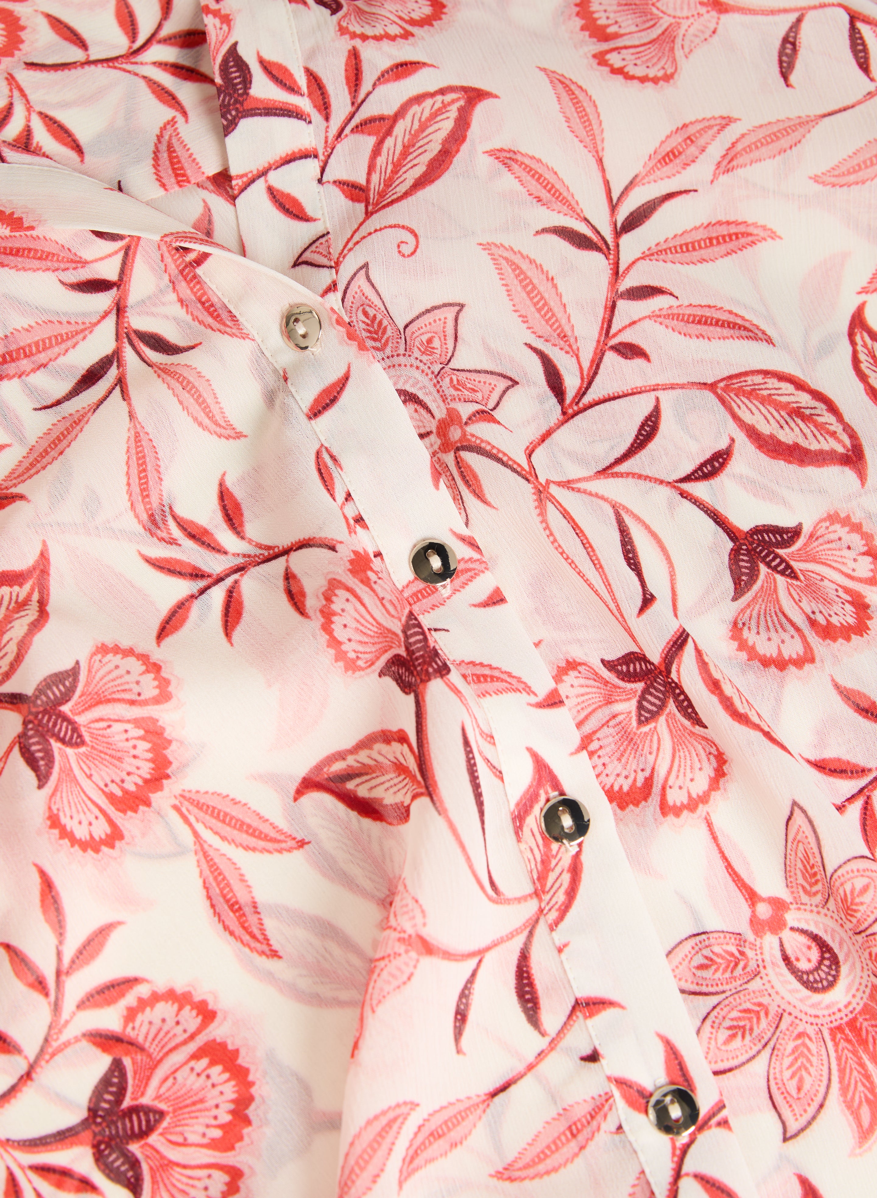 Floral Print Blouse for Women - Elegant Flowy Summer Tops with V-Neck & Short Sleeves - Perfect for Office, Date Night & Casual Outings