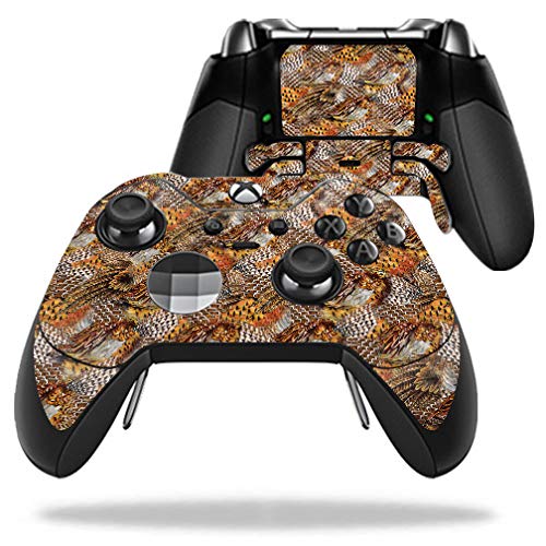 Premium Carbon Fiber Skin for Microsoft Xbox One Elite Controller - Pheasant Feathers Design | Protective & Durable Gaming Accessory | Easy Installation | Made in USA | Perfect for Gaming Enthusiasts & Collectors