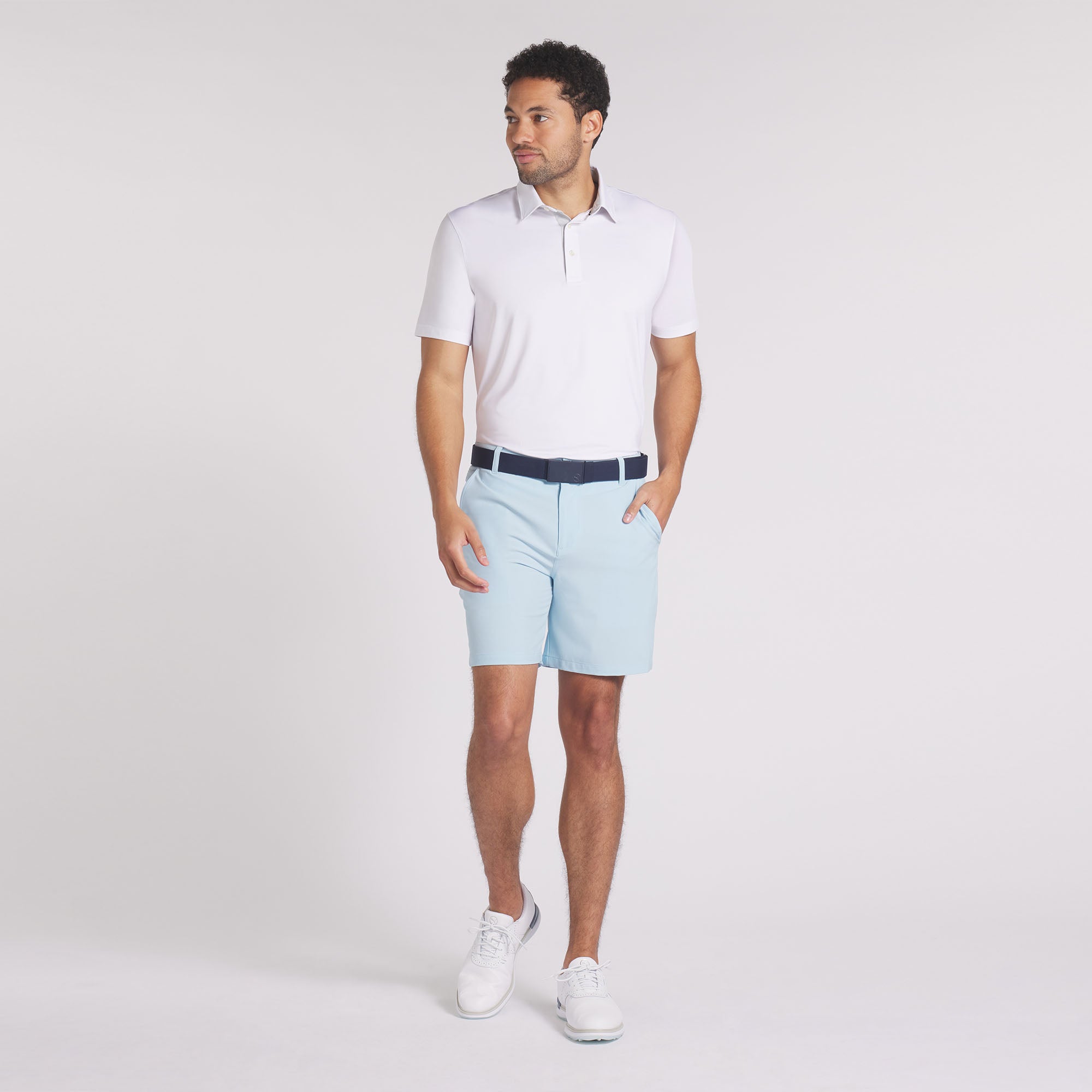 101 Solid 7 Golf Shorts for Men - Breathable Quick-Dry Stretch Golf Pants - Comfortable Athletic Shorts for Golfing, Running, and Casual Wear
