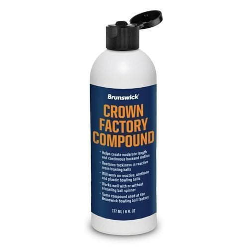 Brunswick Crown Factory Compound 6 oz - Premium Bowling Ball Cleaner & Polish for Professional Performance | Perfect for League Play & Tournament Preparation