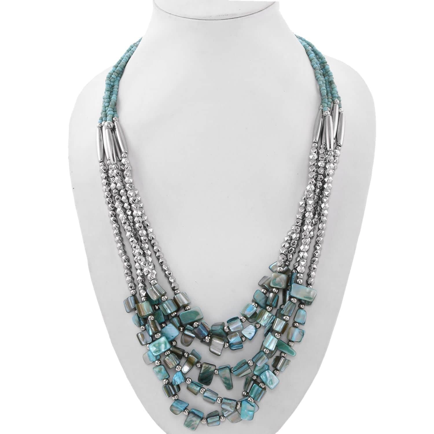 Shop LC Seed Bead Therapy Multi-Strand Layered Choker Necklace for Women - 24
