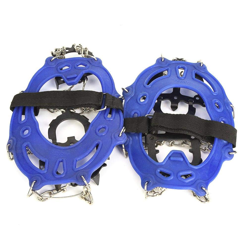 Universal Ice Cleat Shoe Gripper - 14 Teeth Non-Slip Snow Traction Covers for Winter Walking, Hiking & Climbing | Perfect for Icy Sidewalks, Mountain Trails & Outdoor Adventures