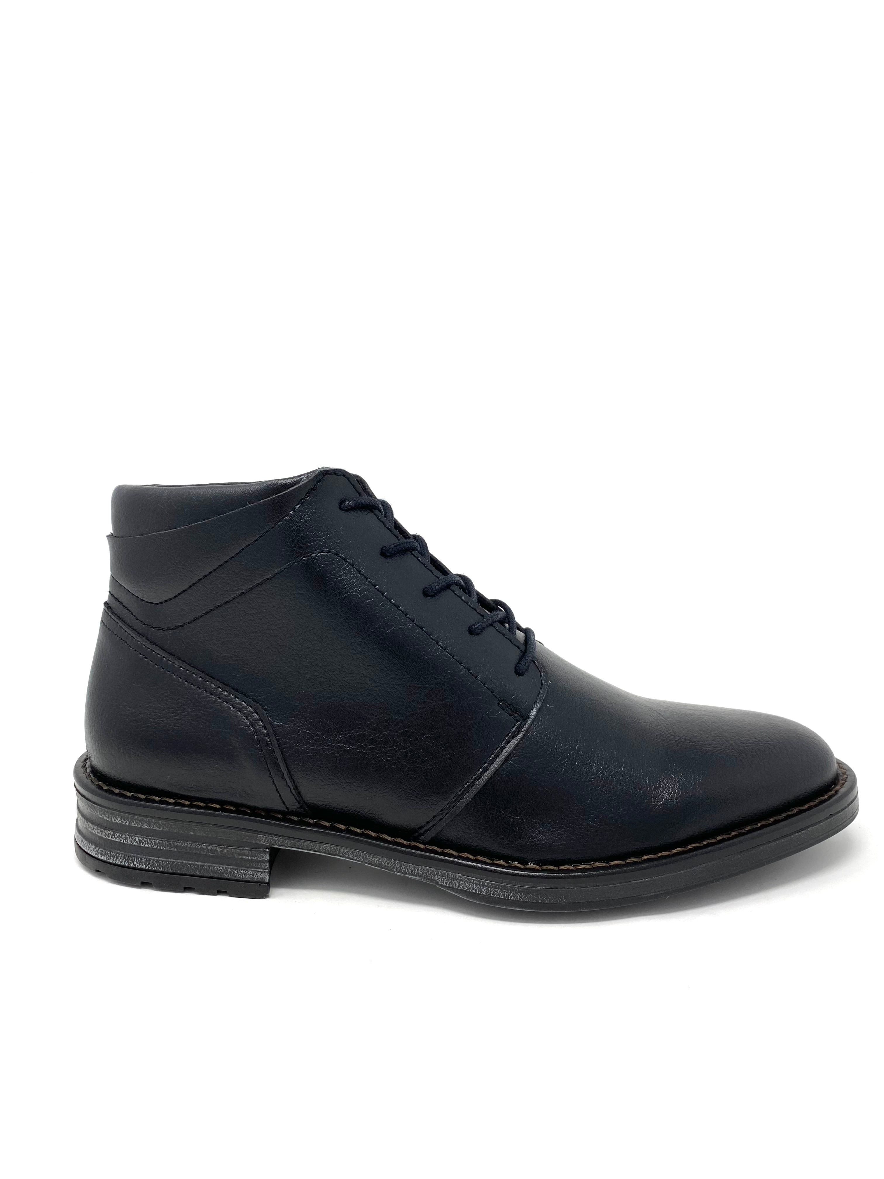 Novacas Fernando Black Leather Boots for Men - Stylish & Comfortable Ankle Boots for Casual Wear, Work & Outdoor Activities