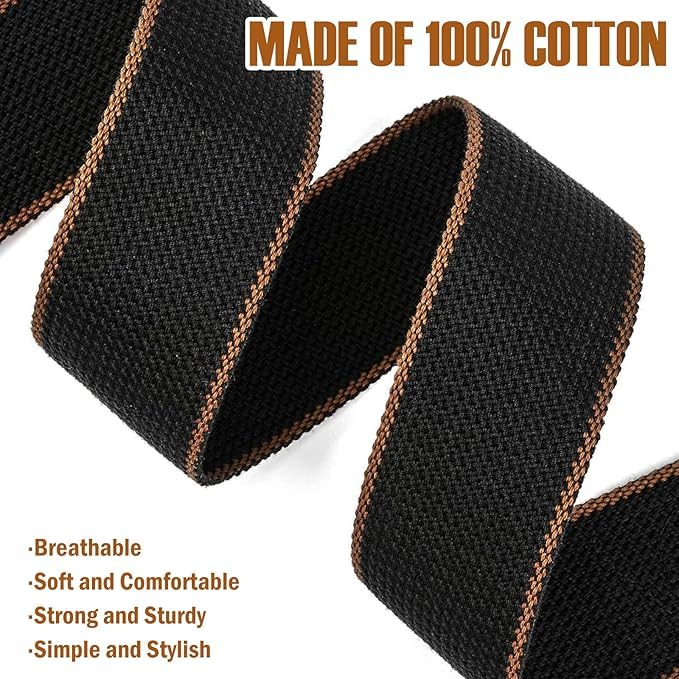 Premium PU Leather Guitar Strap with 2 Buttons & 2 Locks - Includes 3 Free Guitar Picks for Bass, Electric & Ukulele (Black) | Comfortable & Adjustable for Live Performances, Studio Recording & Practice Sessions