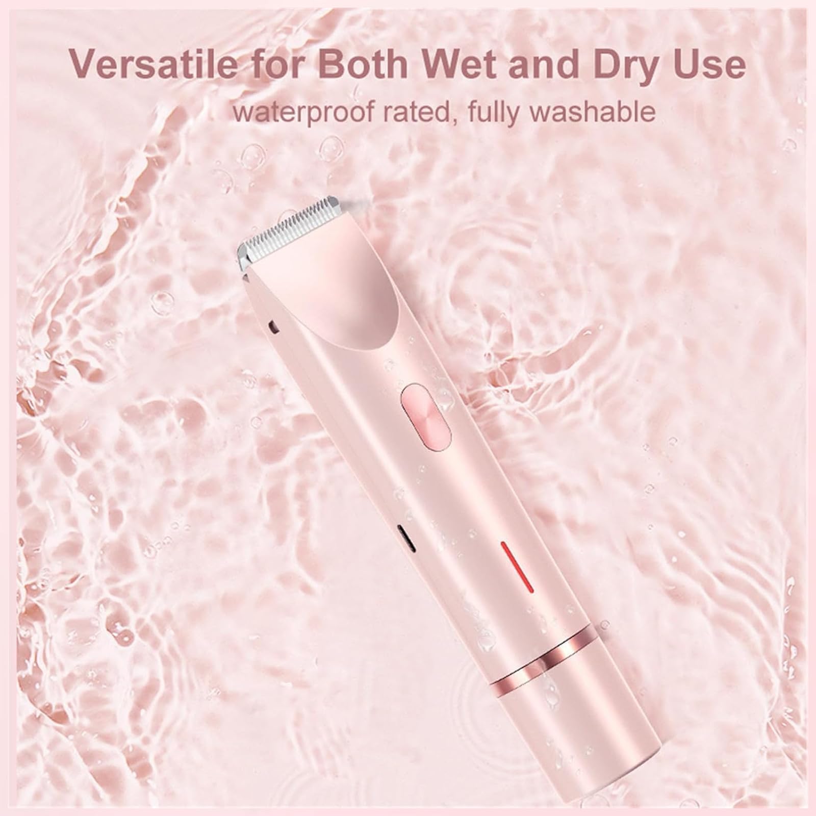 Silky Glow 2-in-1 Electric Body Shaver for Women - IPX7 Waterproof Wet & Dry Bikini Trimmer with Dual Heads - Smooth Hair Removal for Legs, Underarms & Sensitive Areas (Purple) - Perfect for Travel, Gym & Quick Touch-Ups