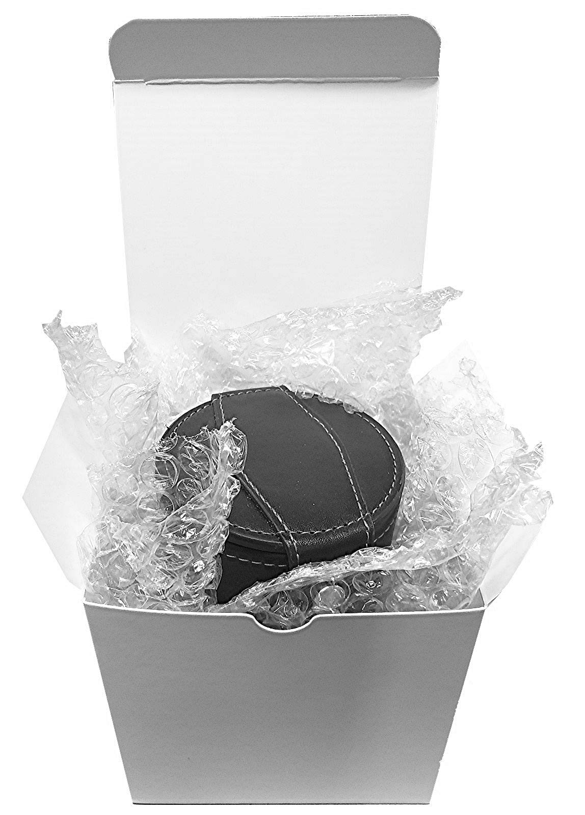 Set of 5 Spanish Poker Dice - 16mm Bone Tone Dice with Black PU Leather Velvet-Lined Cup & Storage Compartment | Casino Night, Poker Games, Gift for Players, Board Game Accessories