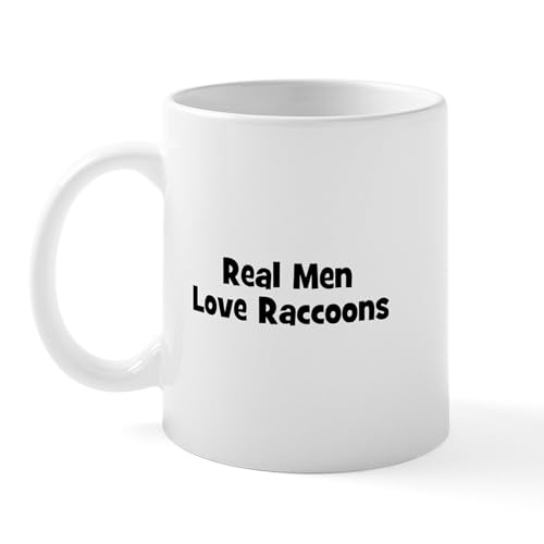 White - Real Men Love Raccoons Mug