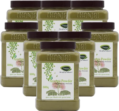 Organic Thanjai Natural Arappu Powder - 4Kg (500g x 8 Jars) | Traditional Albizia Amara Herbal Powder | For Hair Care, Skin Care & Ayurvedic Remedies